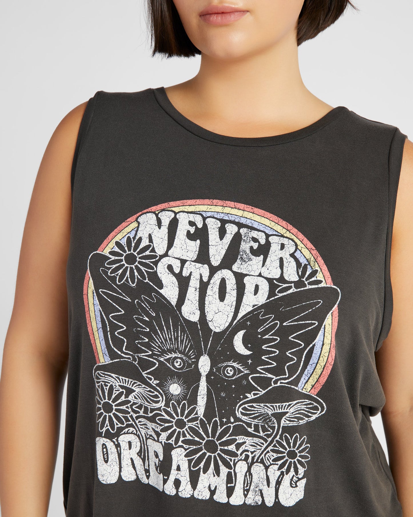 Plus Size Never Stop Dreaming Graphic Tank