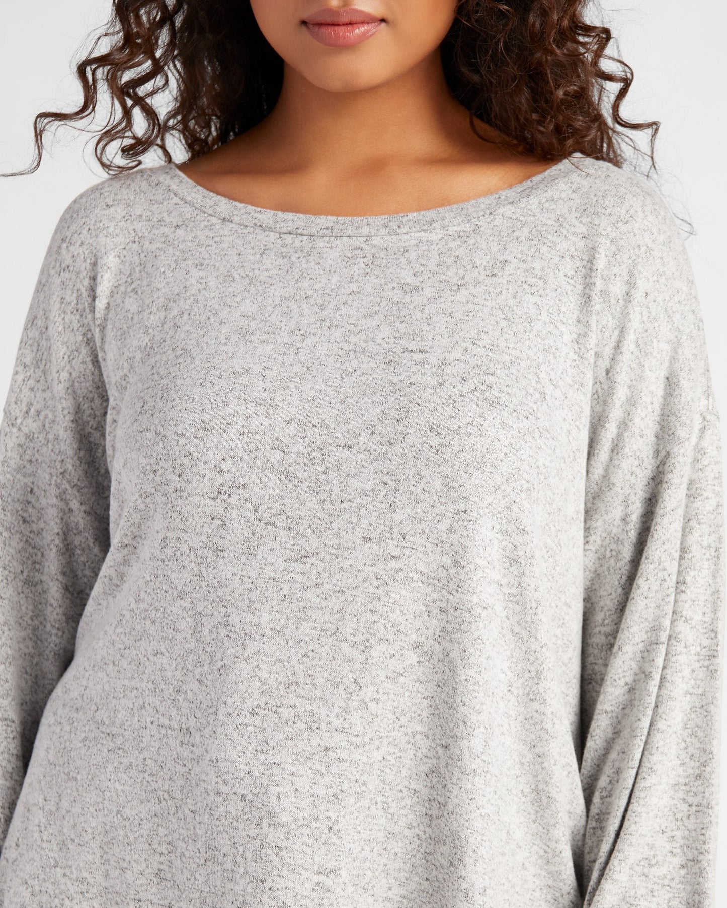 Plus Size Cozy Pullover and Short Set