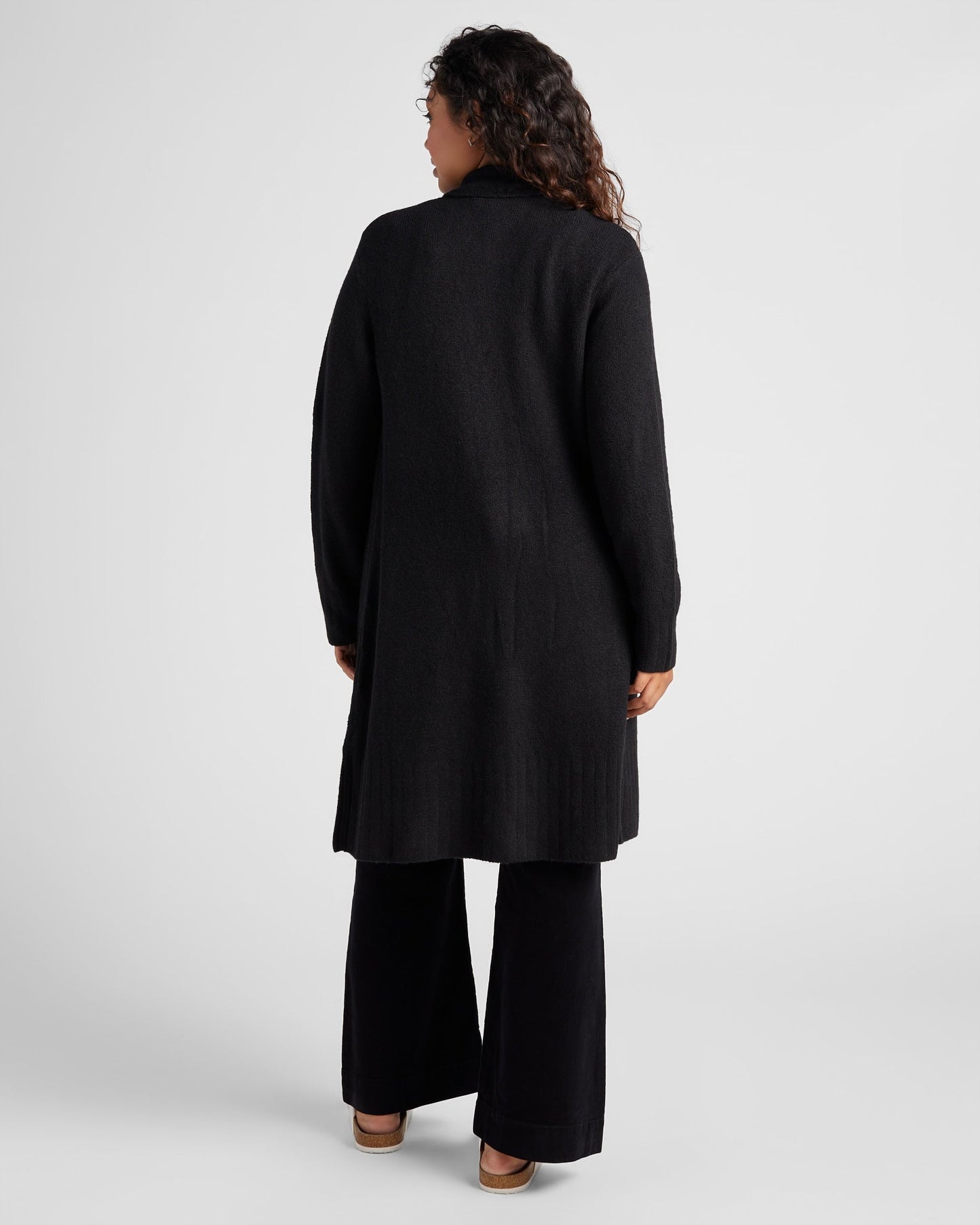 Plus Size Long Sleeve Open Front Cardigan