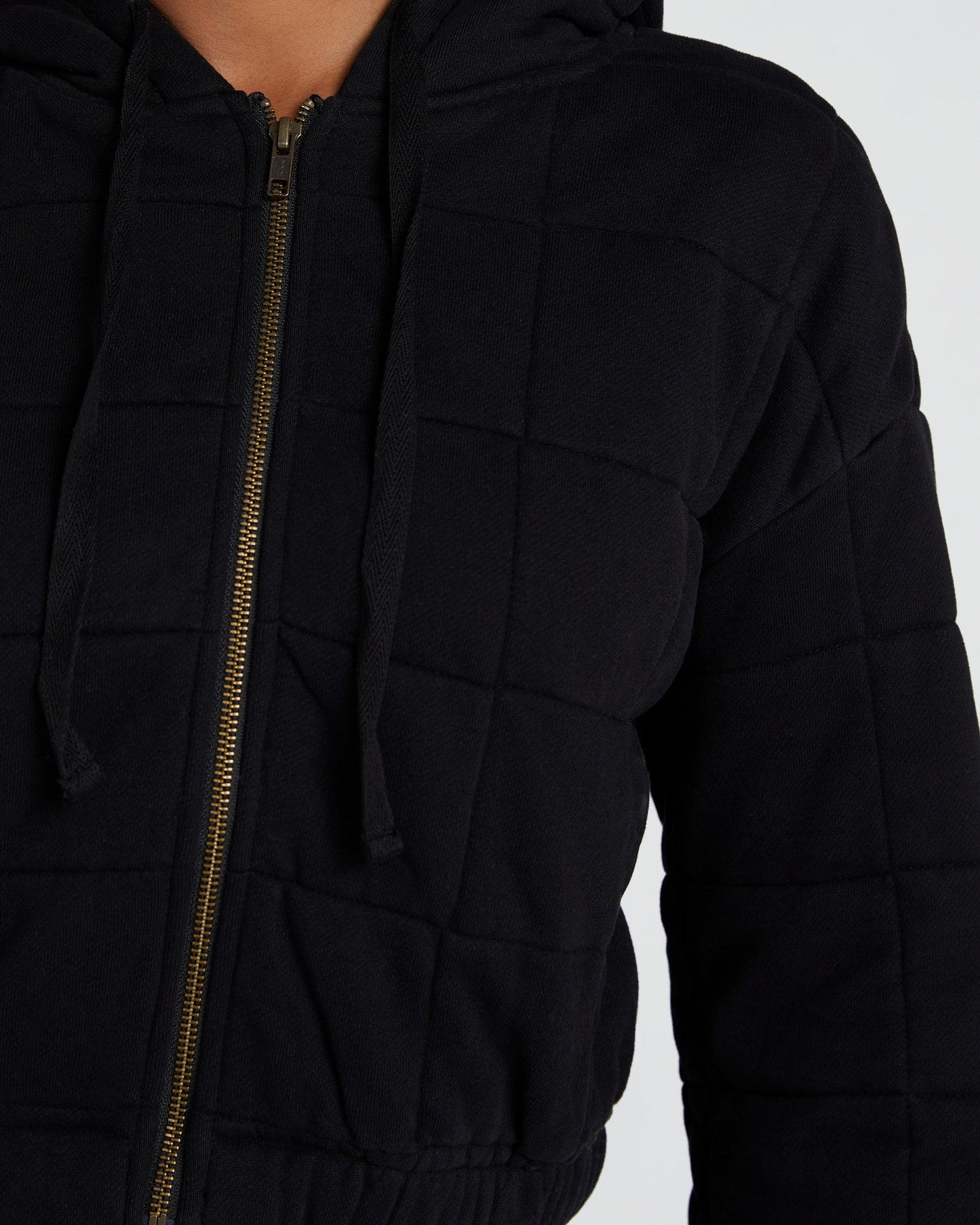 Zip Front Crop Hooded Jacket