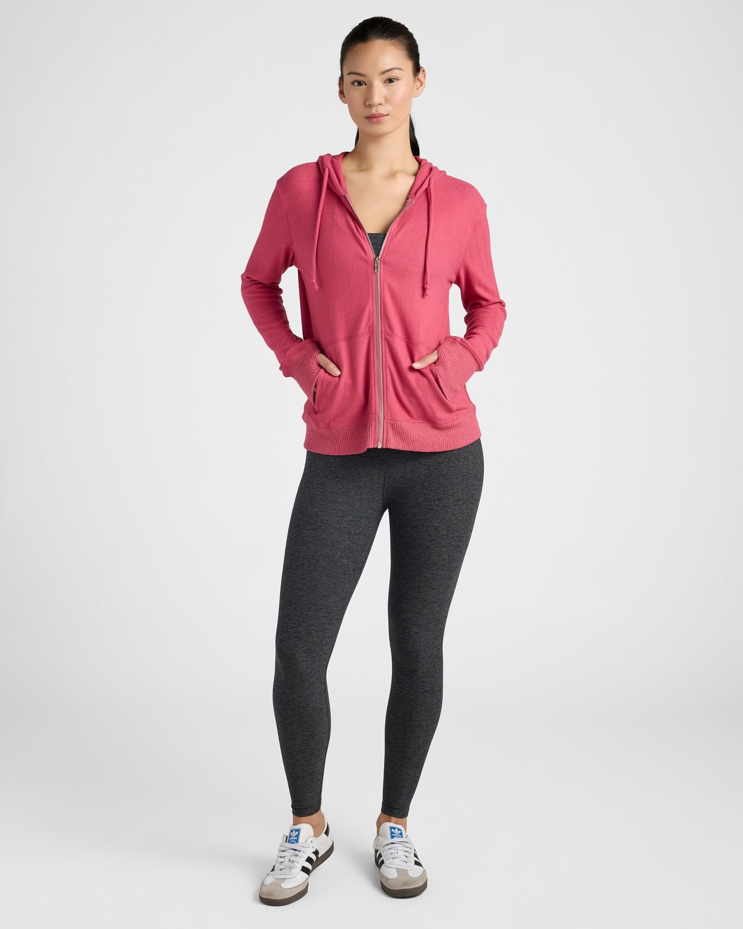 Hacci Zip Front Pocket Hoodie