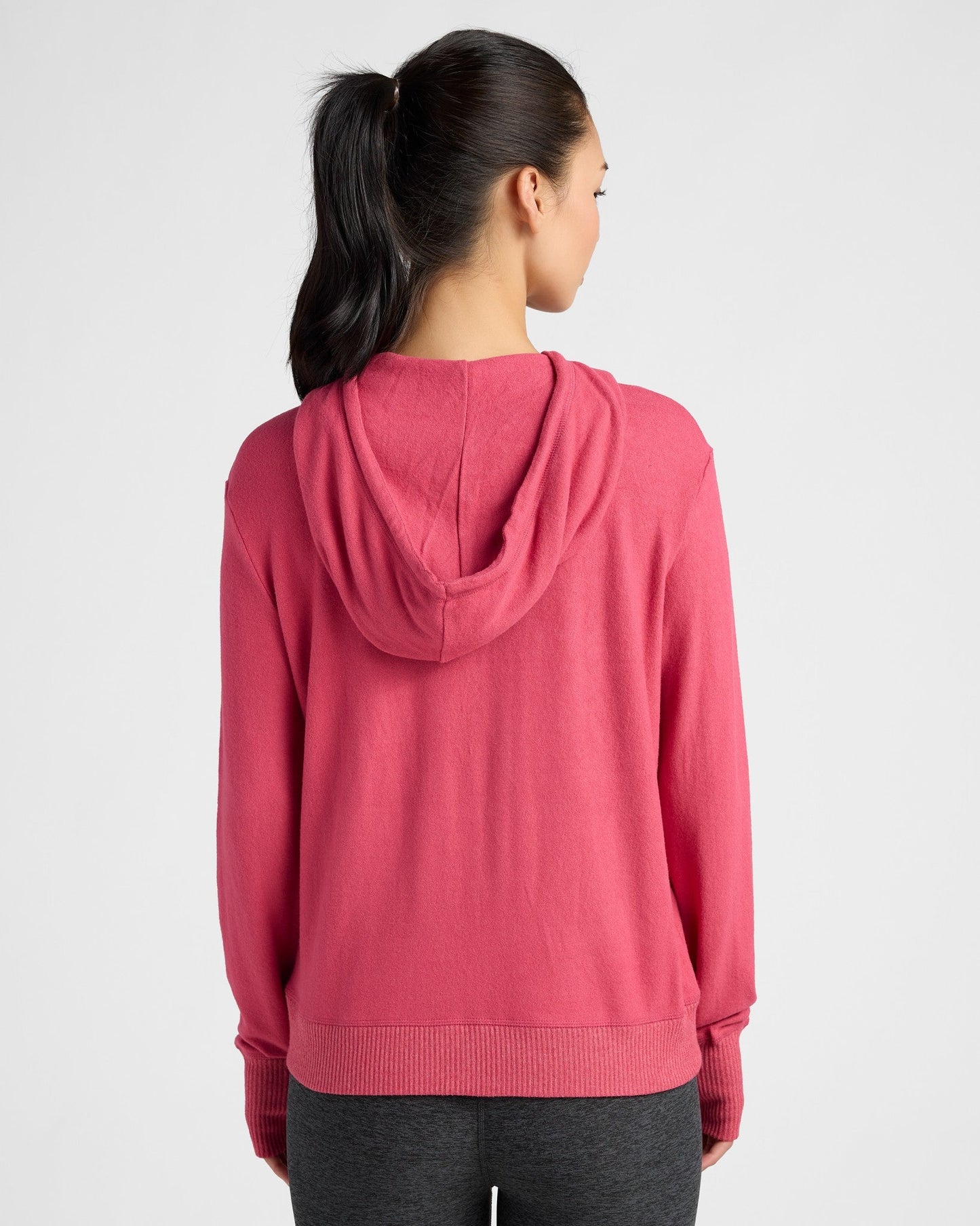 Hacci Zip Front Pocket Hoodie