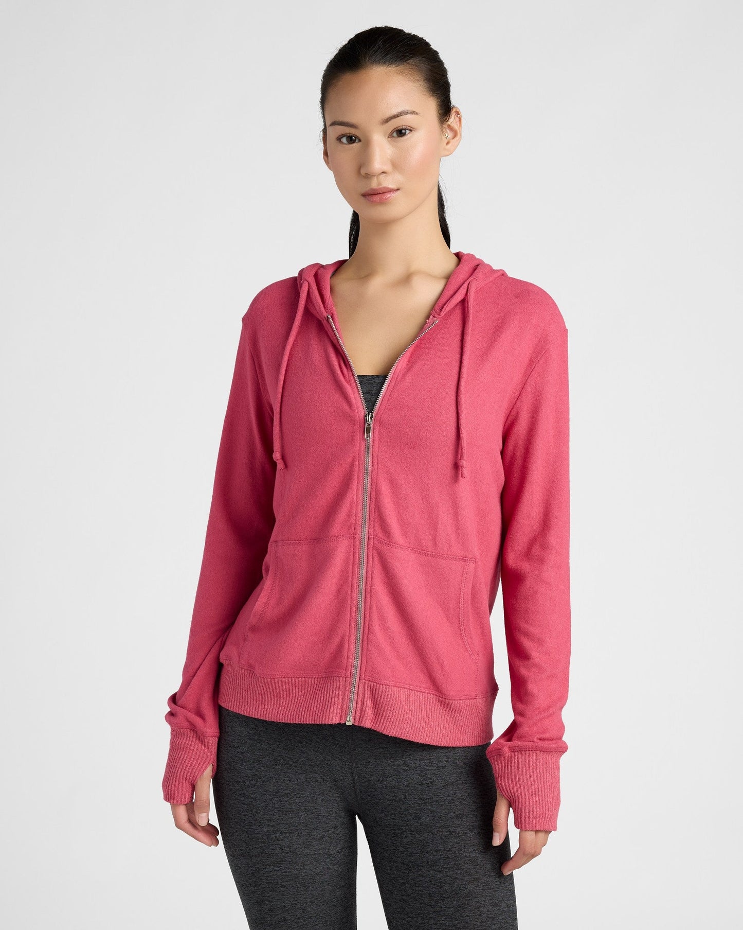 Hacci Zip Front Pocket Hoodie