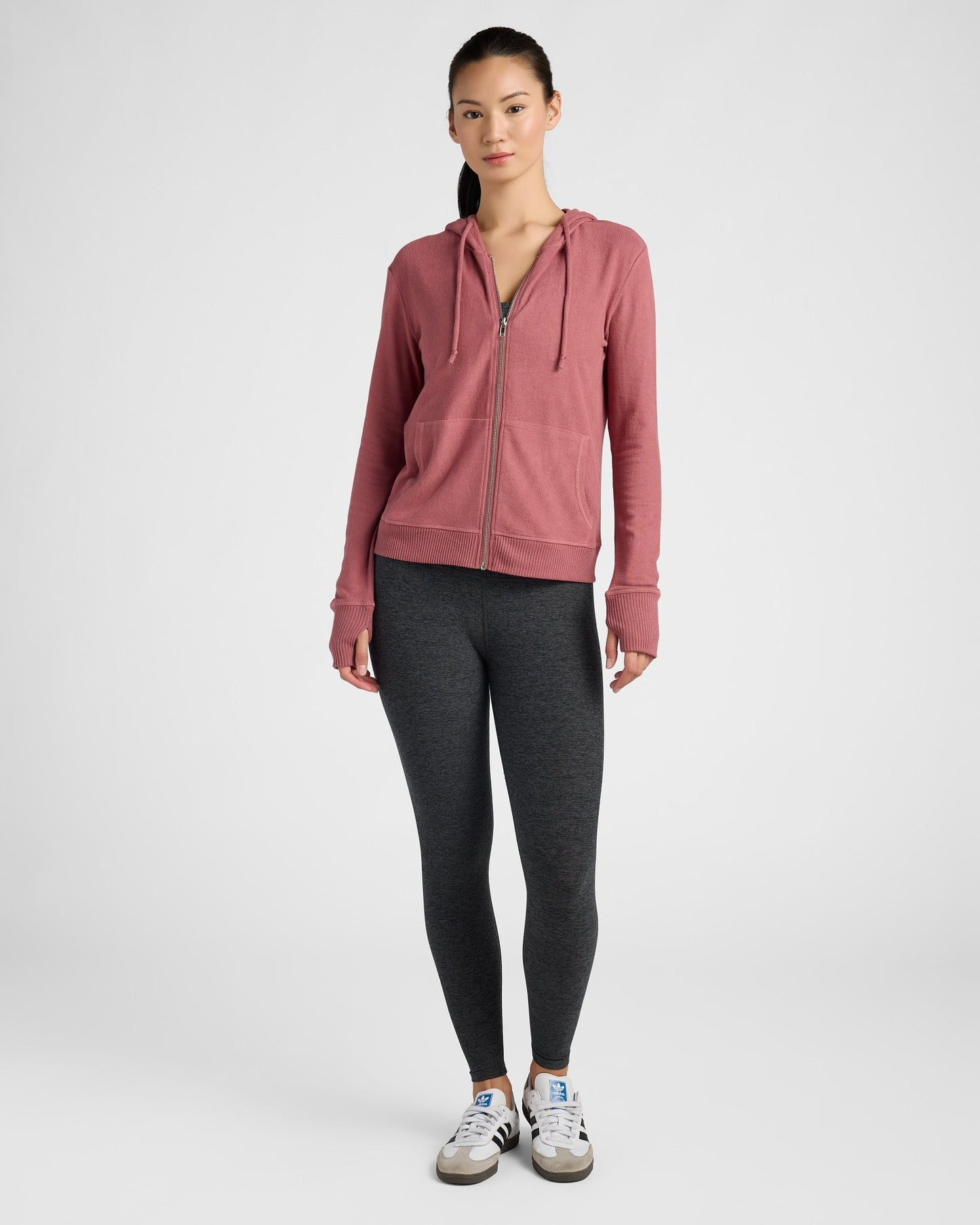 Hacci Zip Front Pocket Hoodie