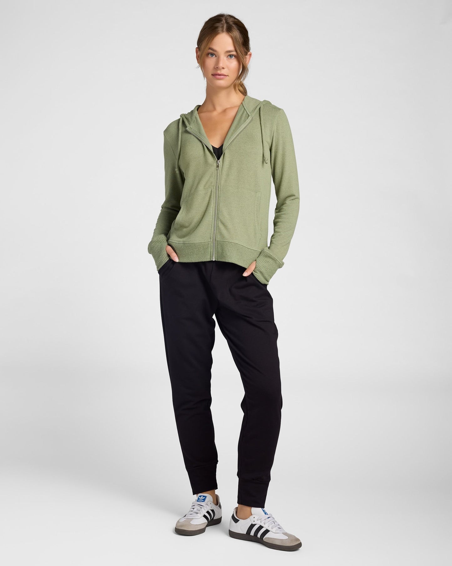 Hacci Zip Front Pocket Hoodie