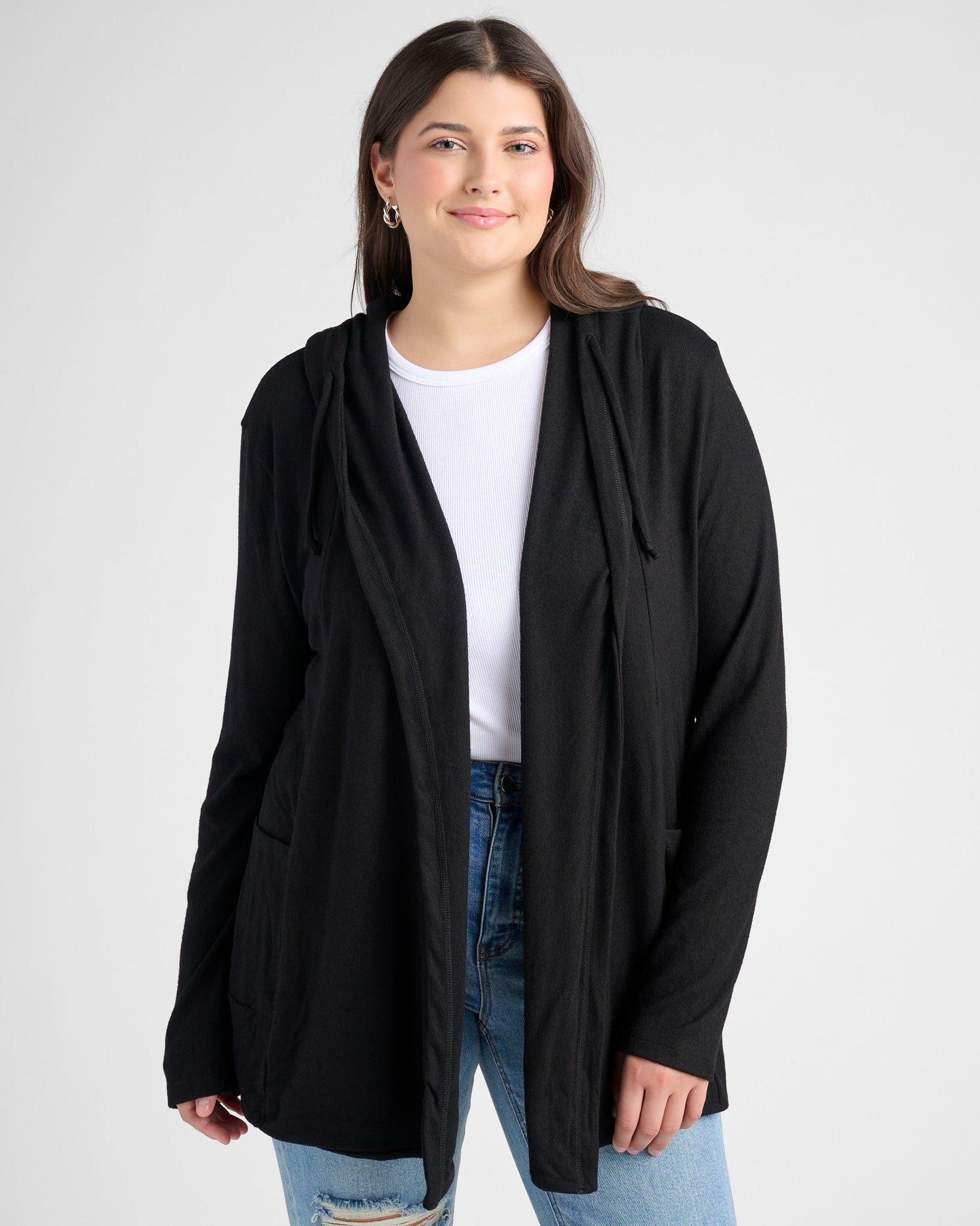 Plus Size Laguna Hooded Cardigan