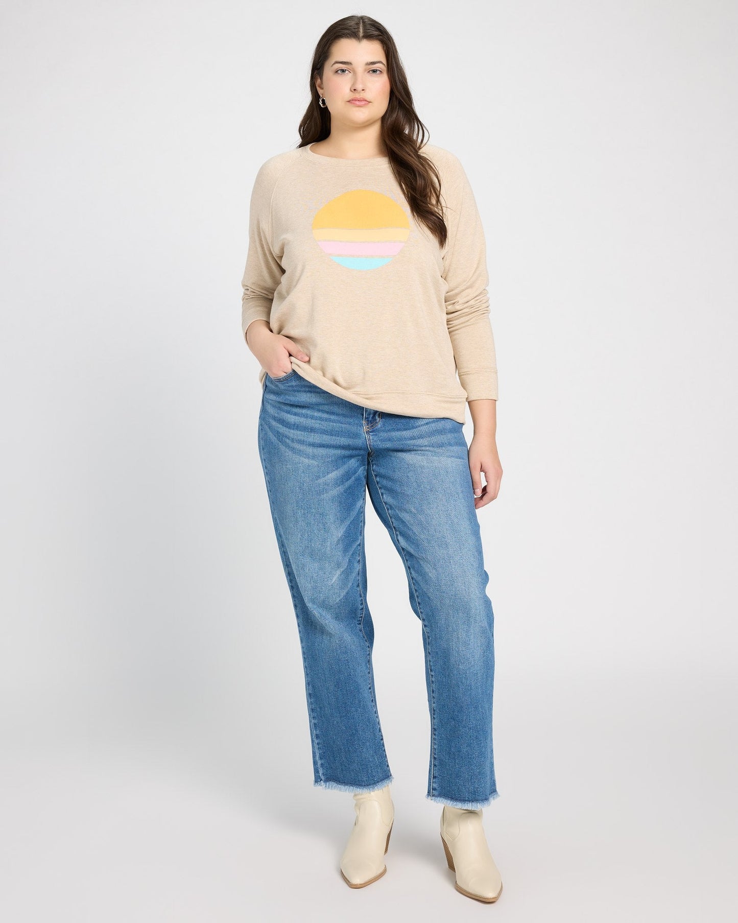 Plus Size 78&Sunny Logo Graphic Pullover