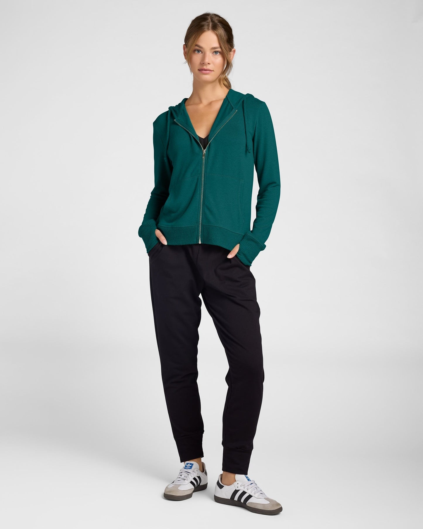 Hacci Zip Front Pocket Hoodie