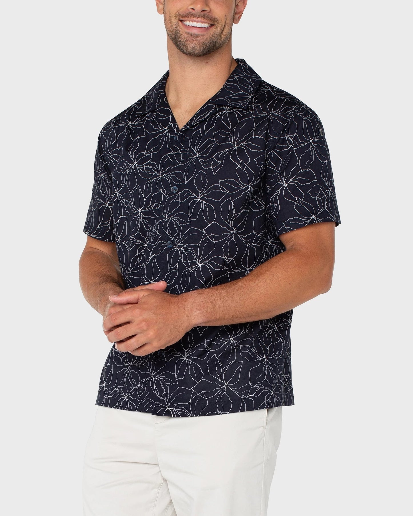 Short Sleeve Button Up Camp Shirt