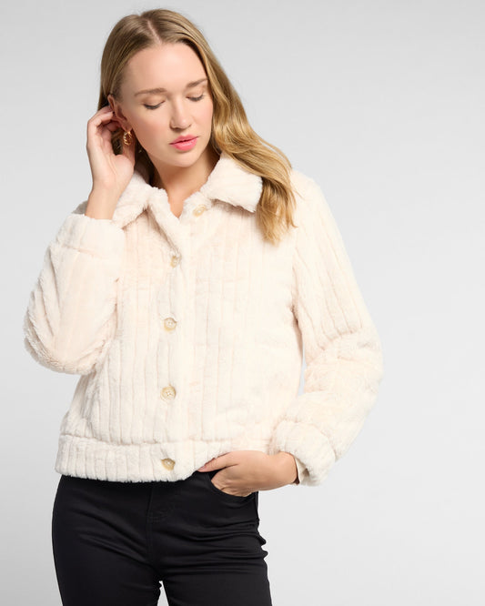 Faux Fur Trucker Jacket