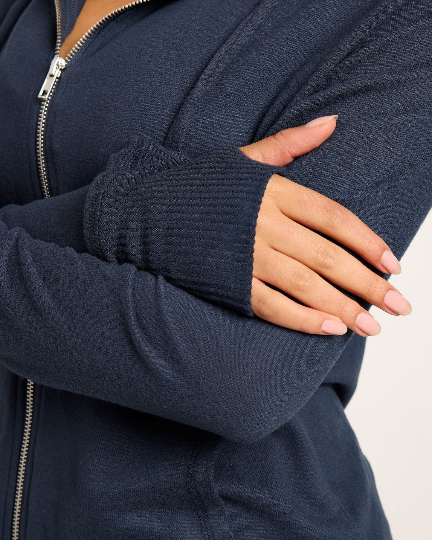 Hacci Zip Front Pocket Hoodie