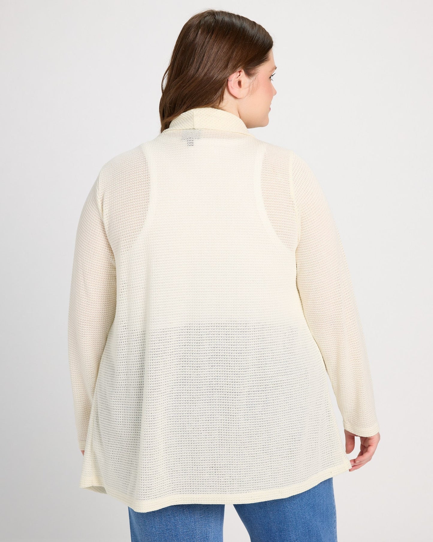 Plus Size Waterfall Cardigan