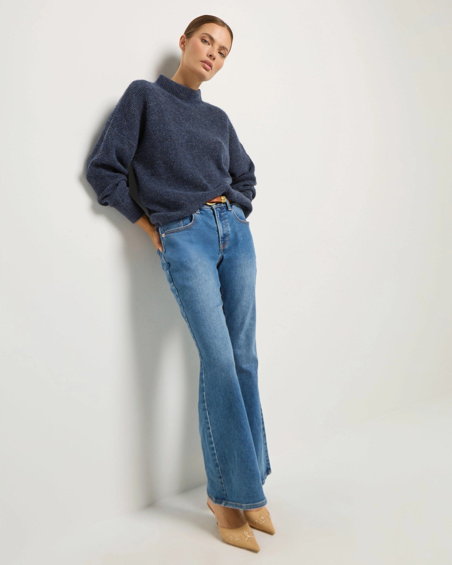 Desert Rose Funnel Neck Sweater