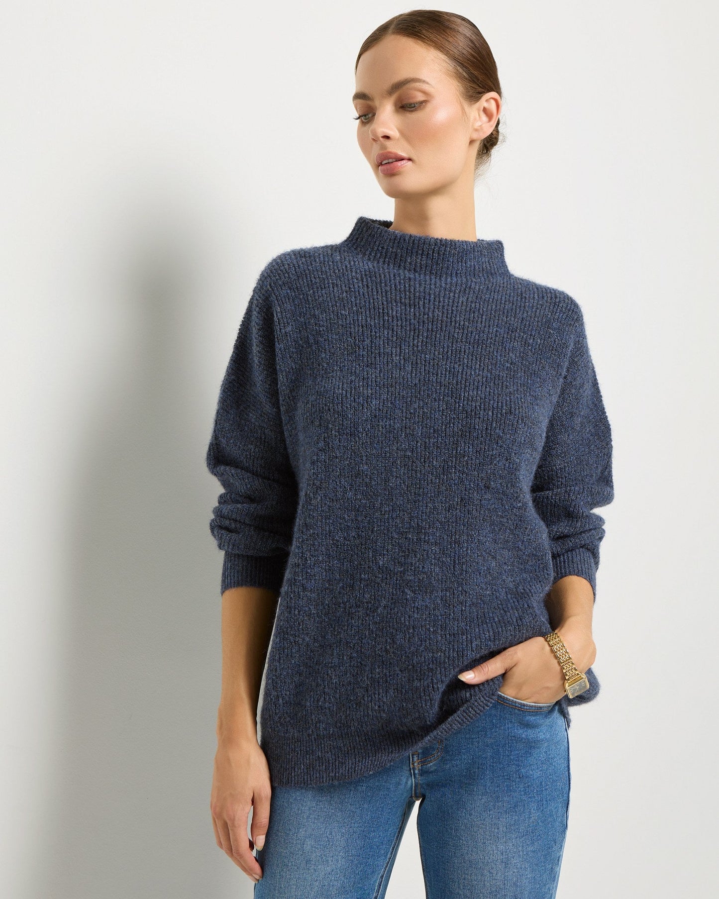 Desert Rose Funnel Neck Sweater