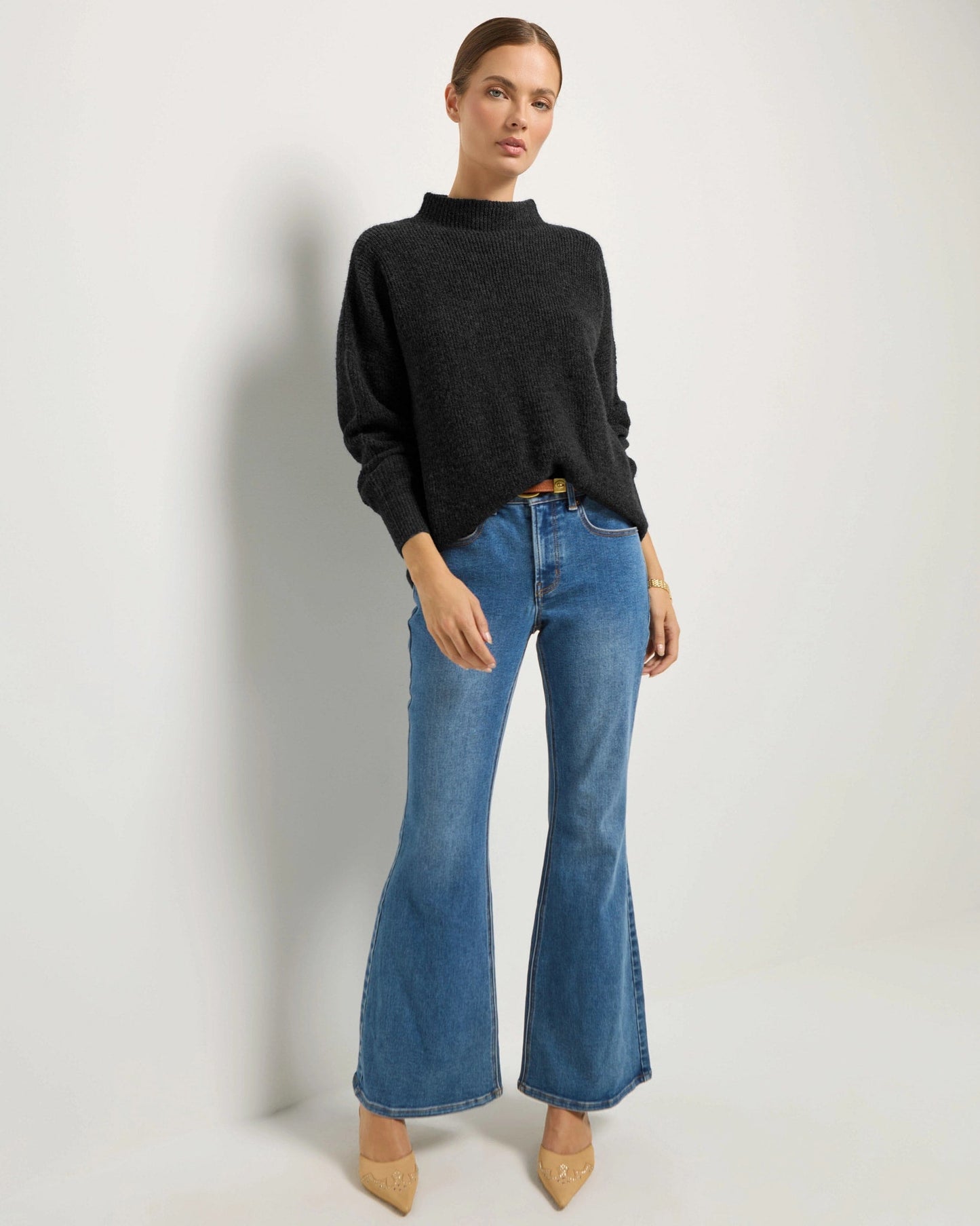 Desert Rose Funnel Neck Sweater