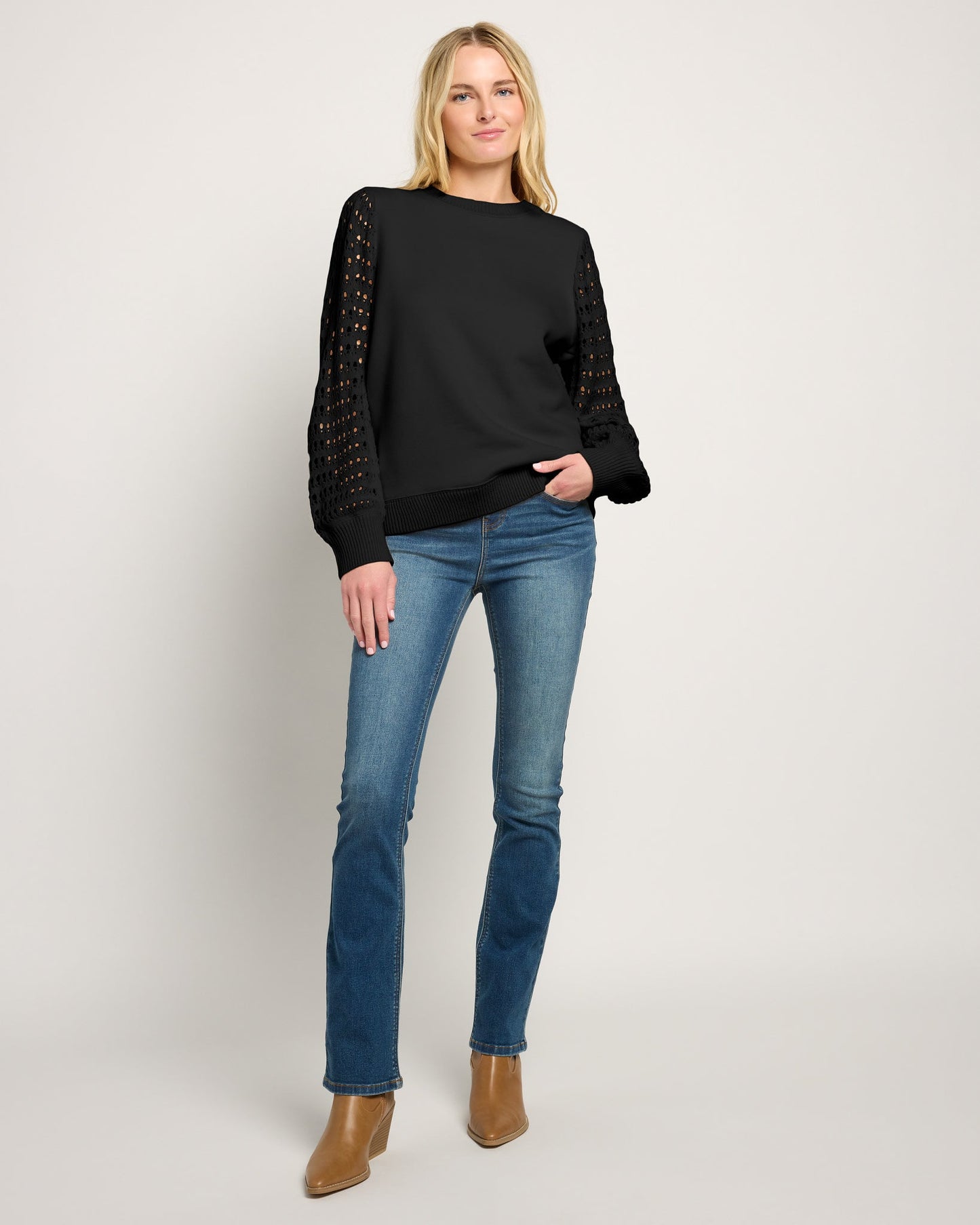Opulent Mixed Media Sweatshirt