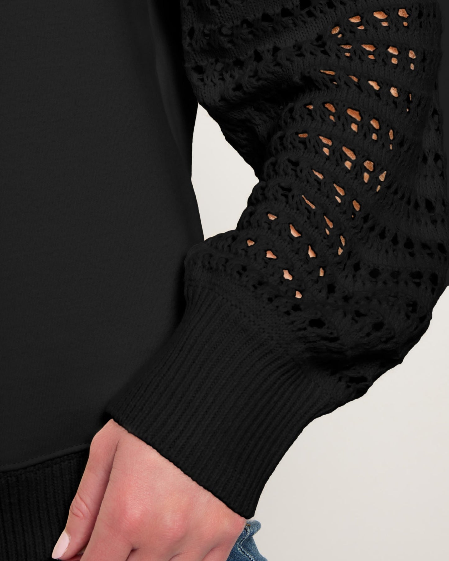 Opulent Mixed Media Sweatshirt