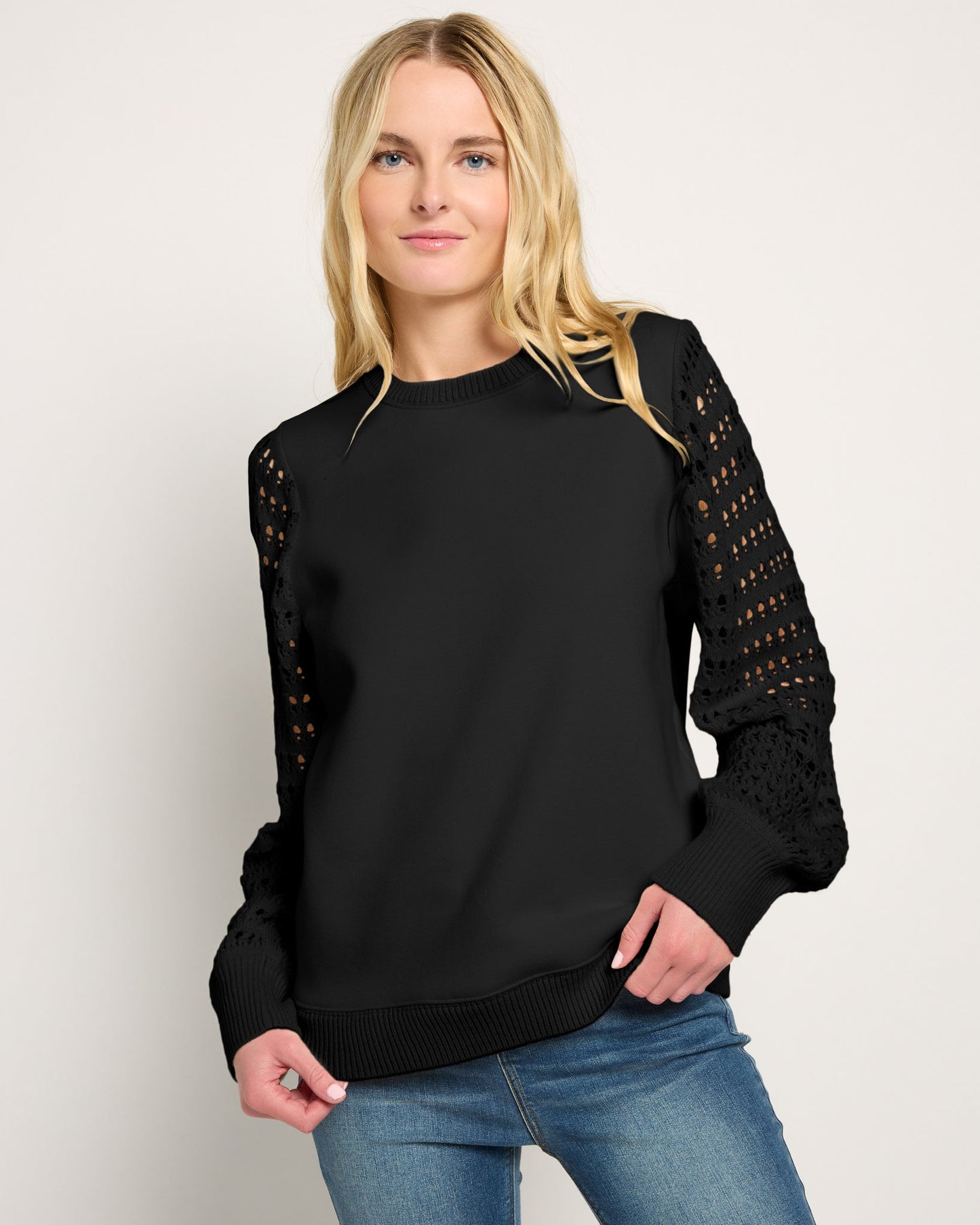 Opulent Mixed Media Sweatshirt