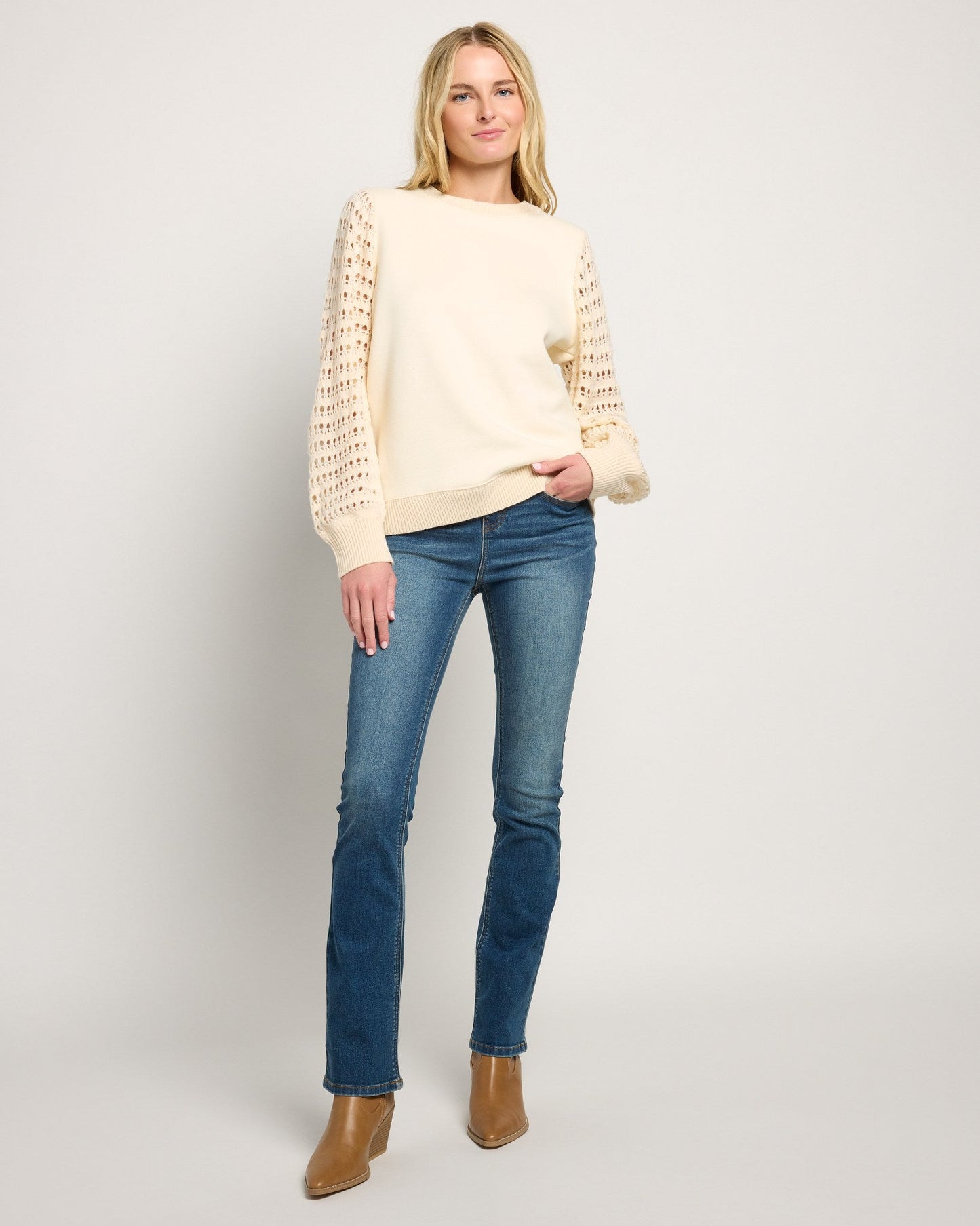 Opulent Mixed Media Sweatshirt