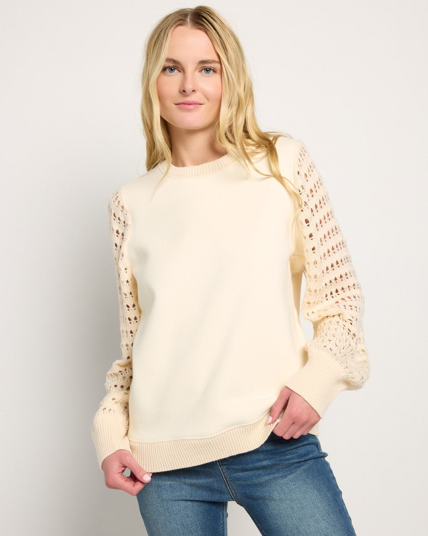 Opulent Mixed Media Sweatshirt