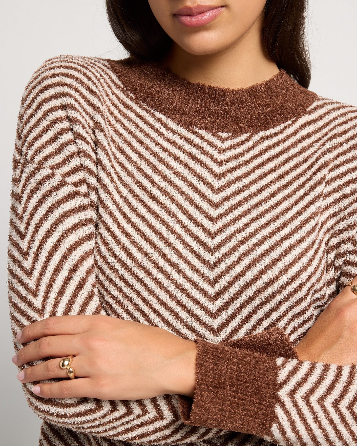 Harvest Moon Chevron Stripe Sweater