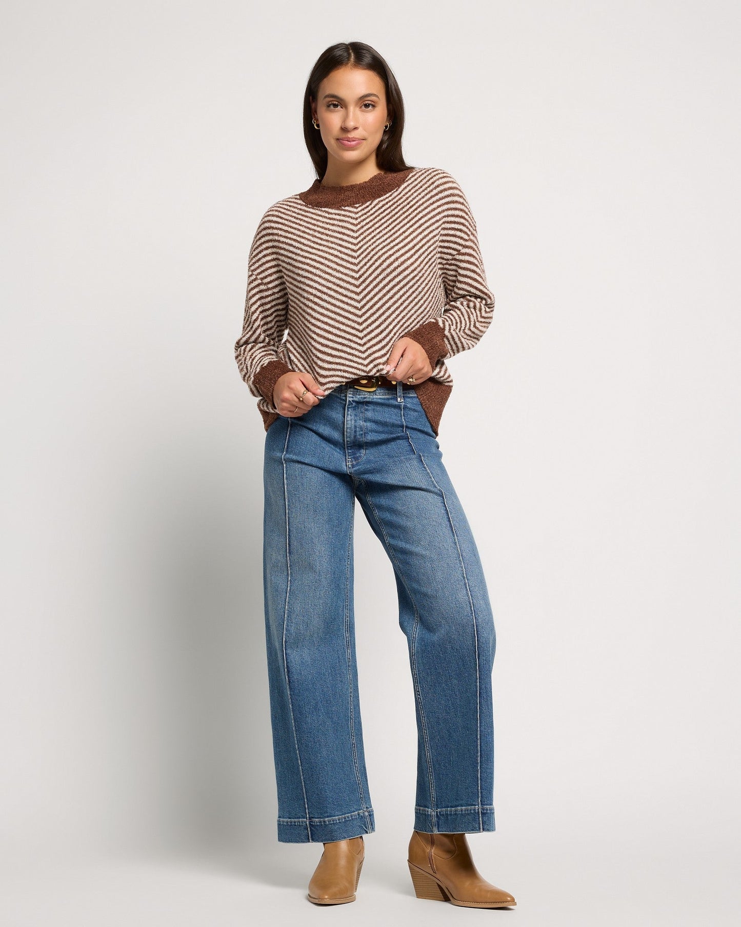 Harvest Moon Chevron Stripe Sweater