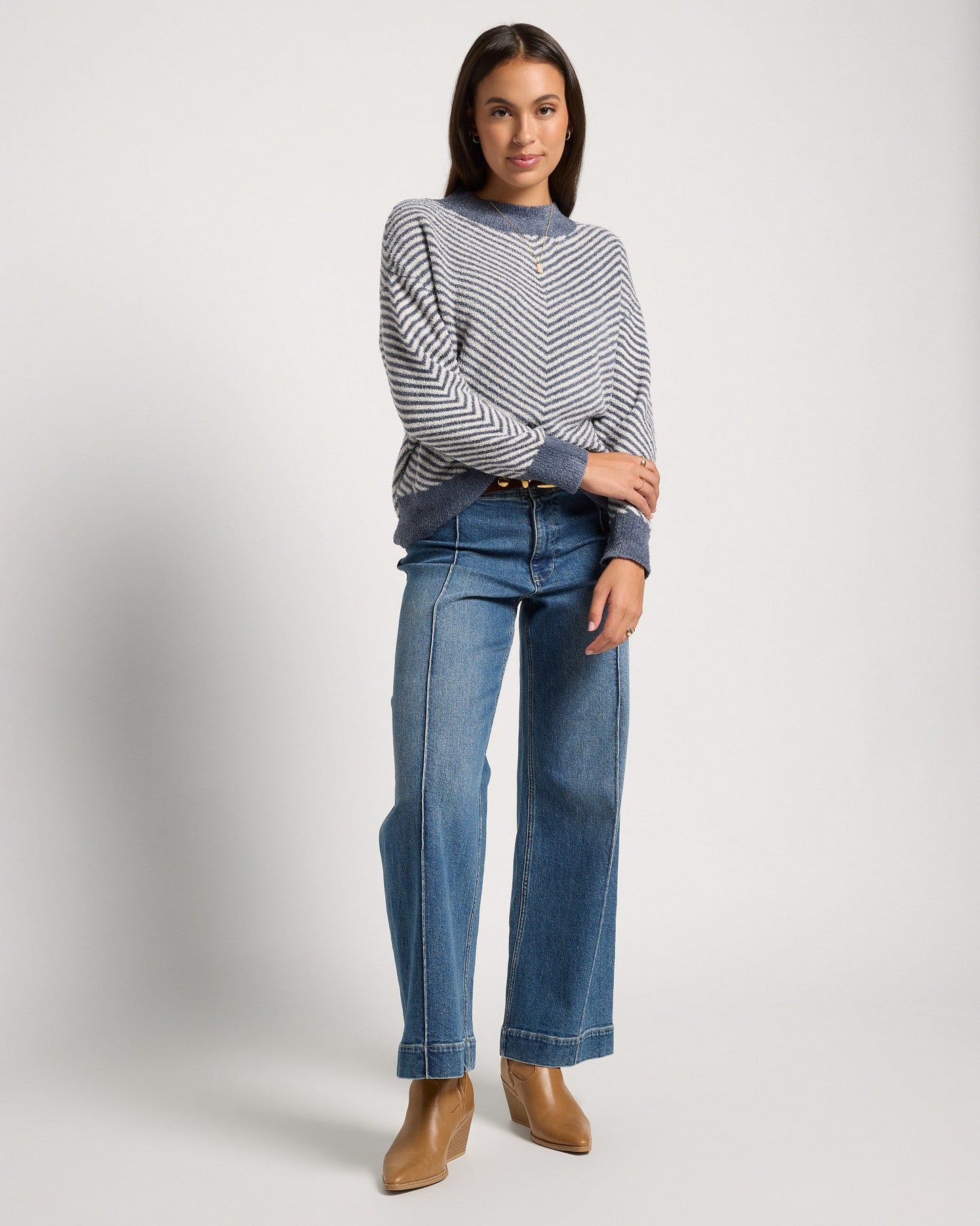 Harvest Moon Chevron Stripe Sweater