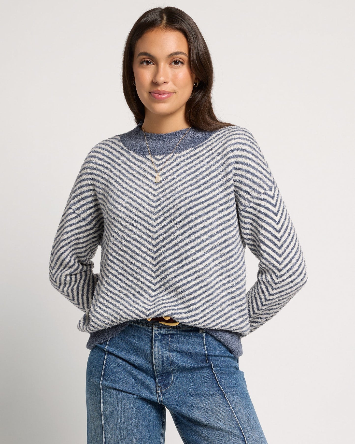Harvest Moon Chevron Stripe Sweater