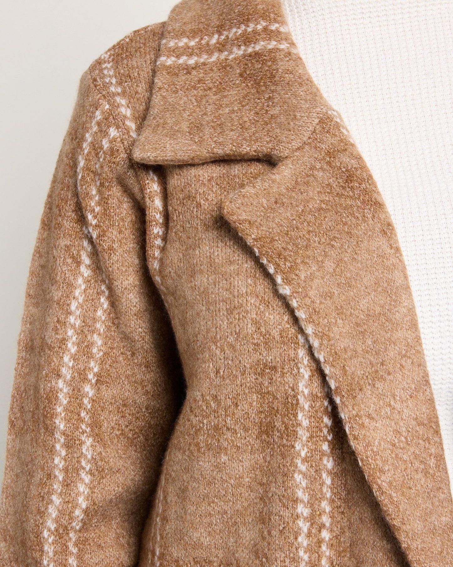 Plus Size Plaid Sweater Coatigan