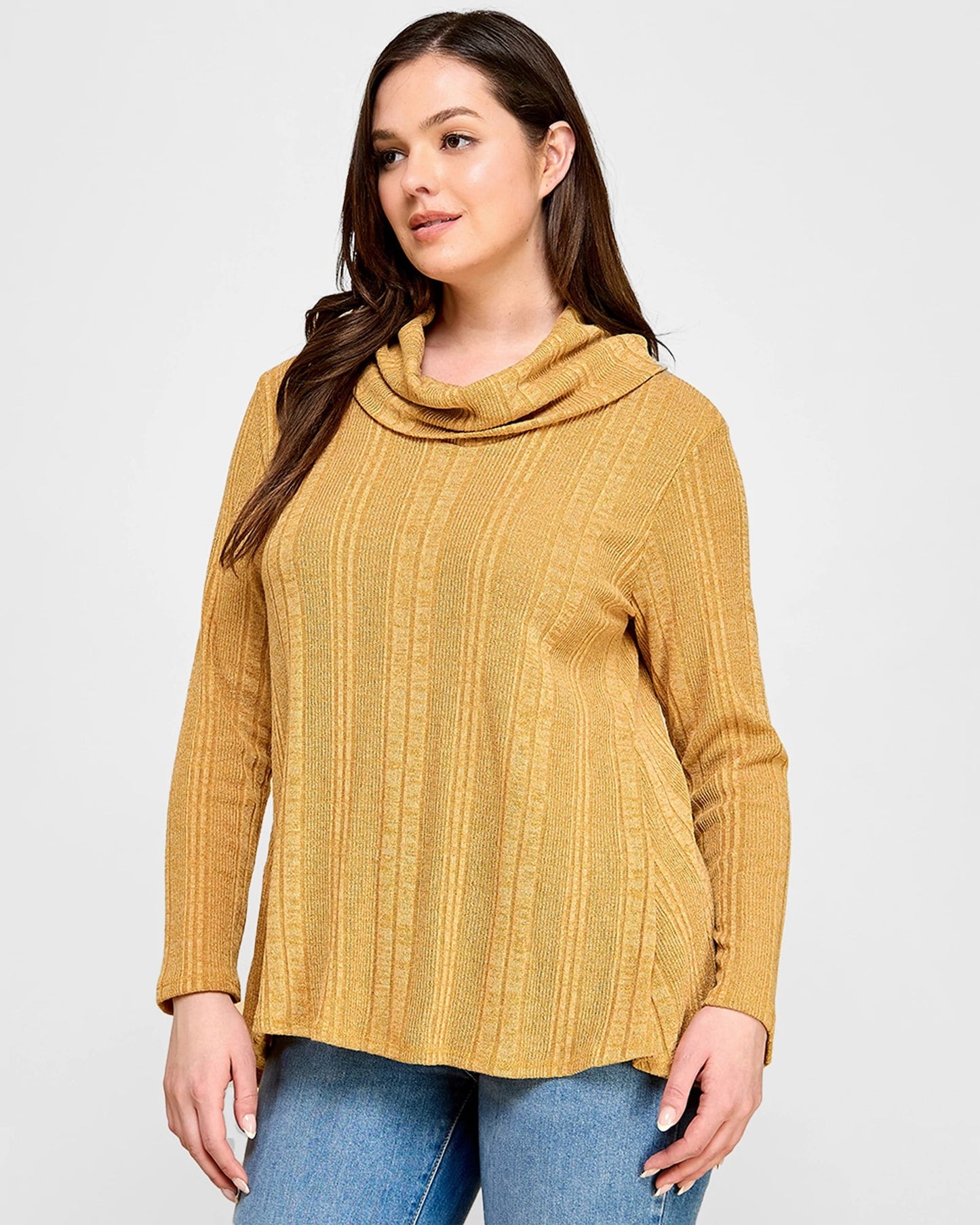 Plus Size Cowl Neck Sweater