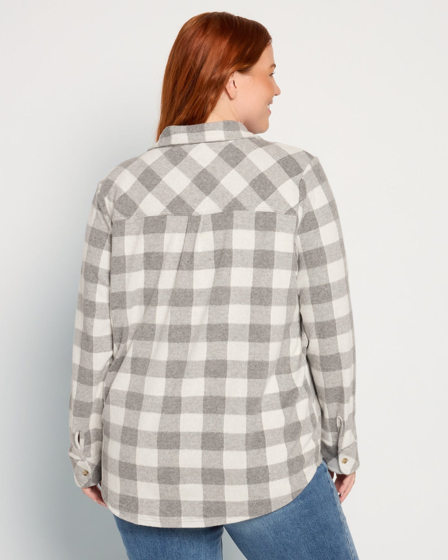 Plus Size Sunset Plaid Knit Top