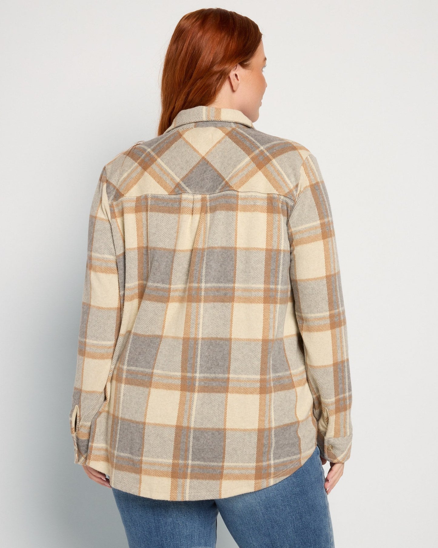 Plus Size Sunset Plaid Knit Top