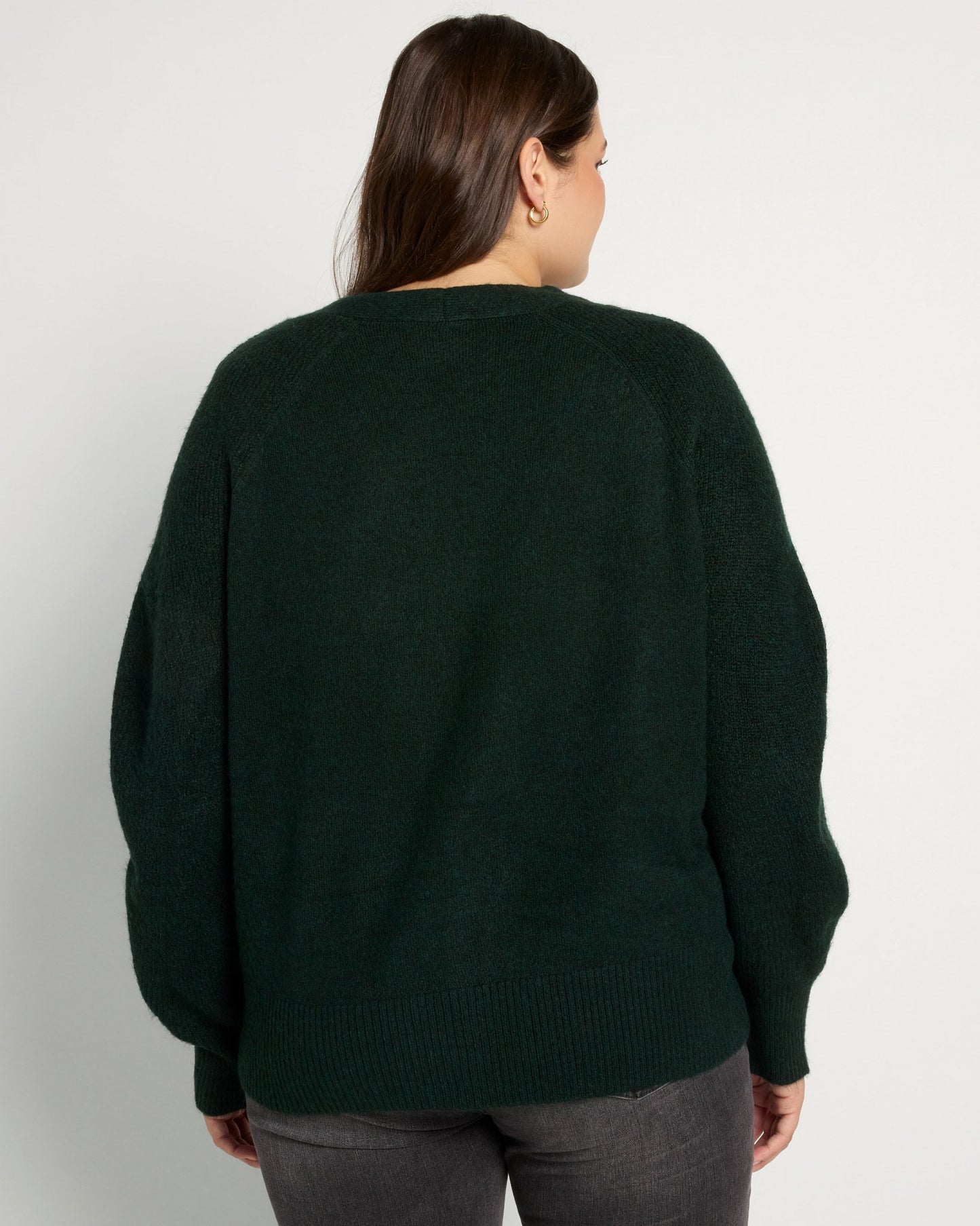 Plus Size Button Front Boyfriend Cardigan