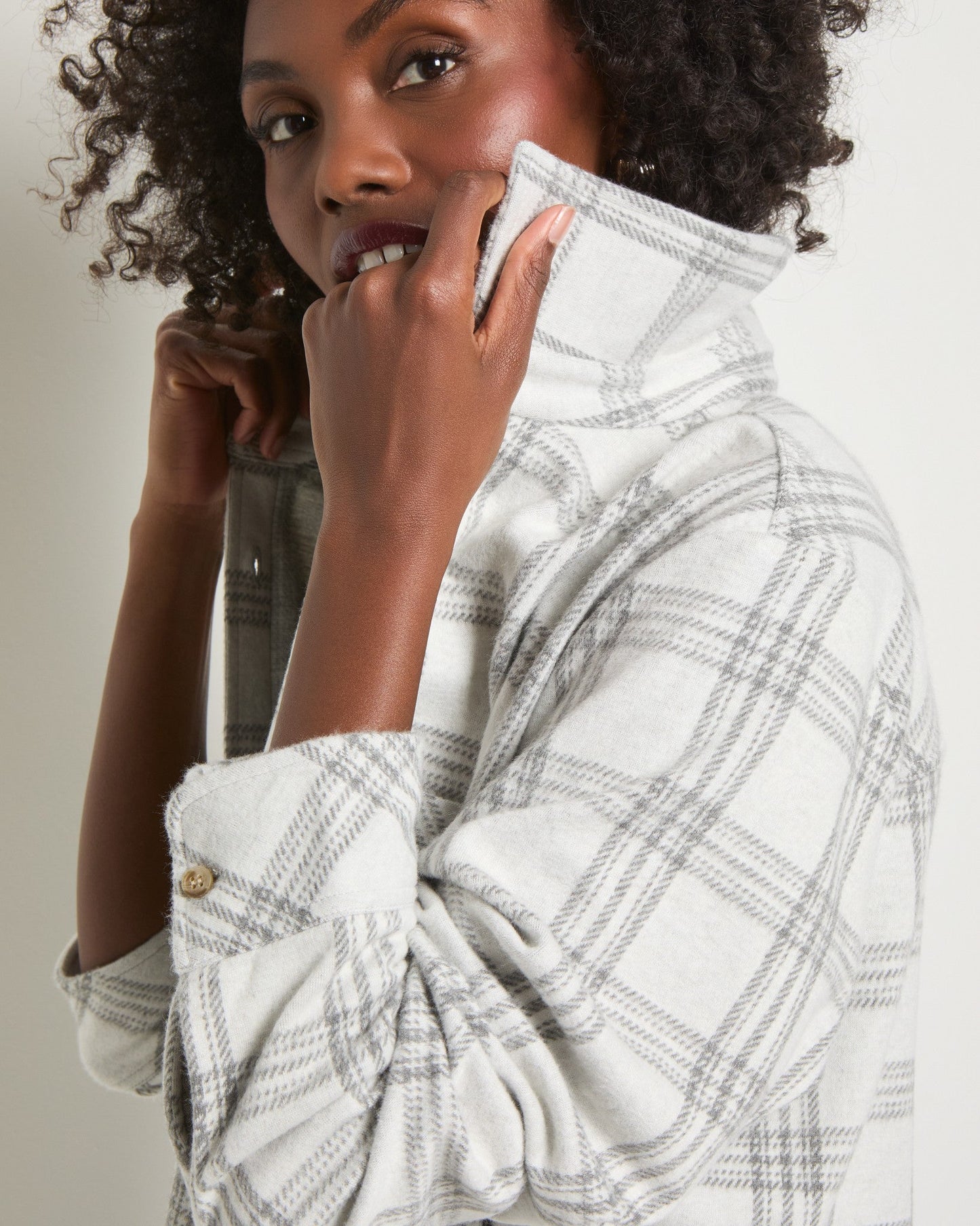 Sunset Plaid Knit Top