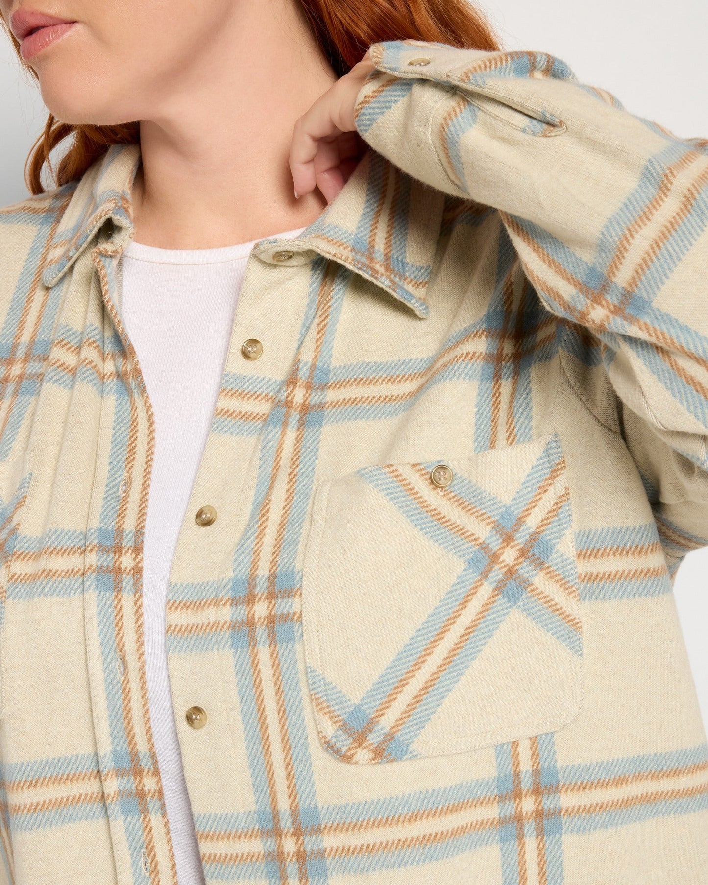 Plus Size Sunset Plaid Knit Top