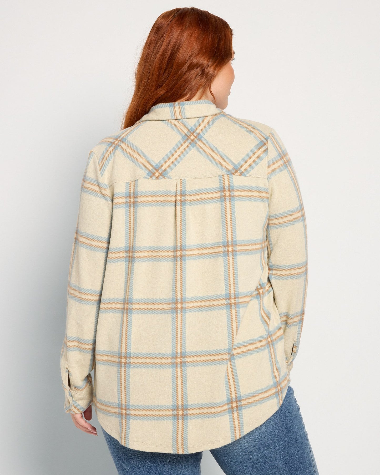 Plus Size Sunset Plaid Knit Top