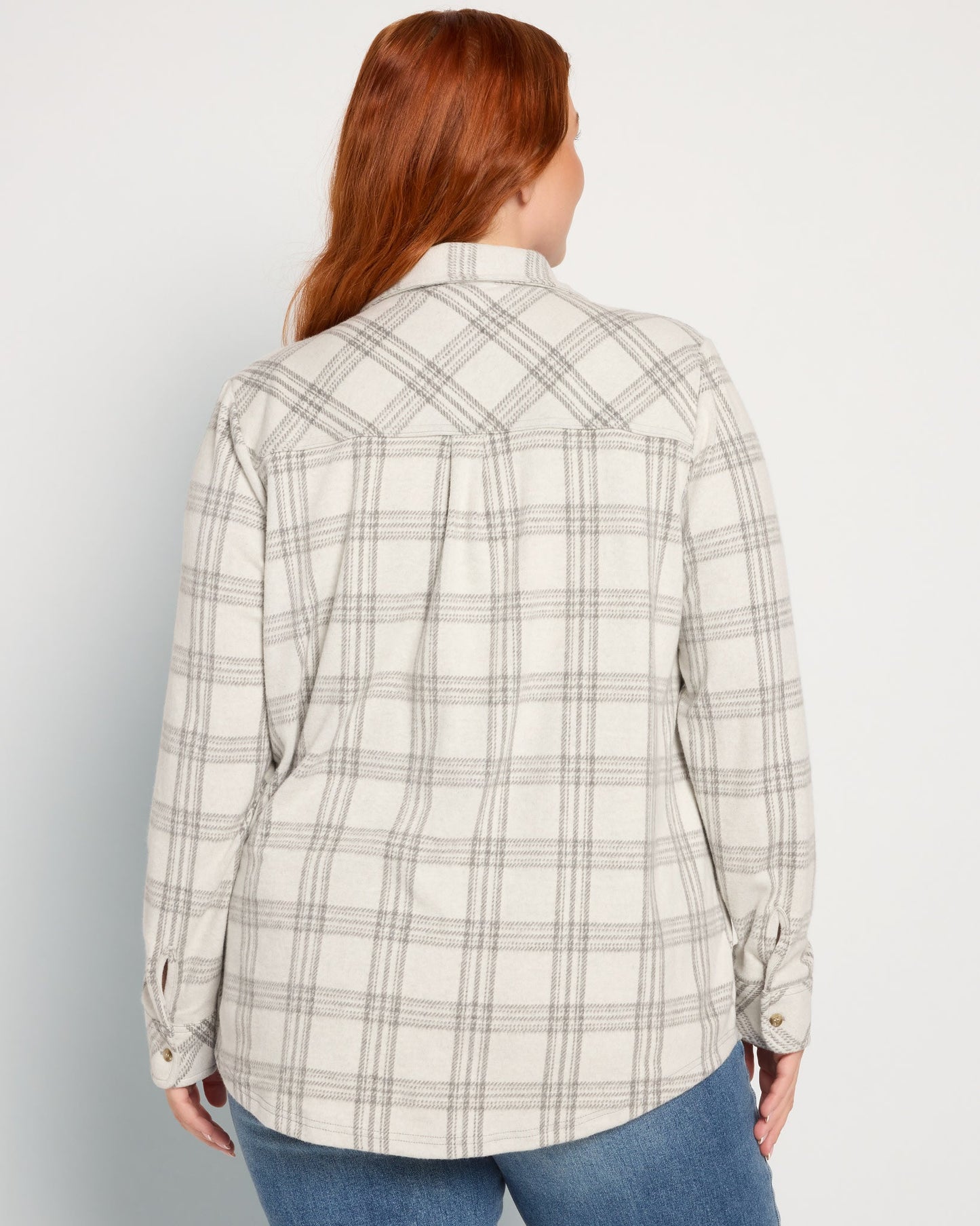 Plus Size Sunset Plaid Knit Top