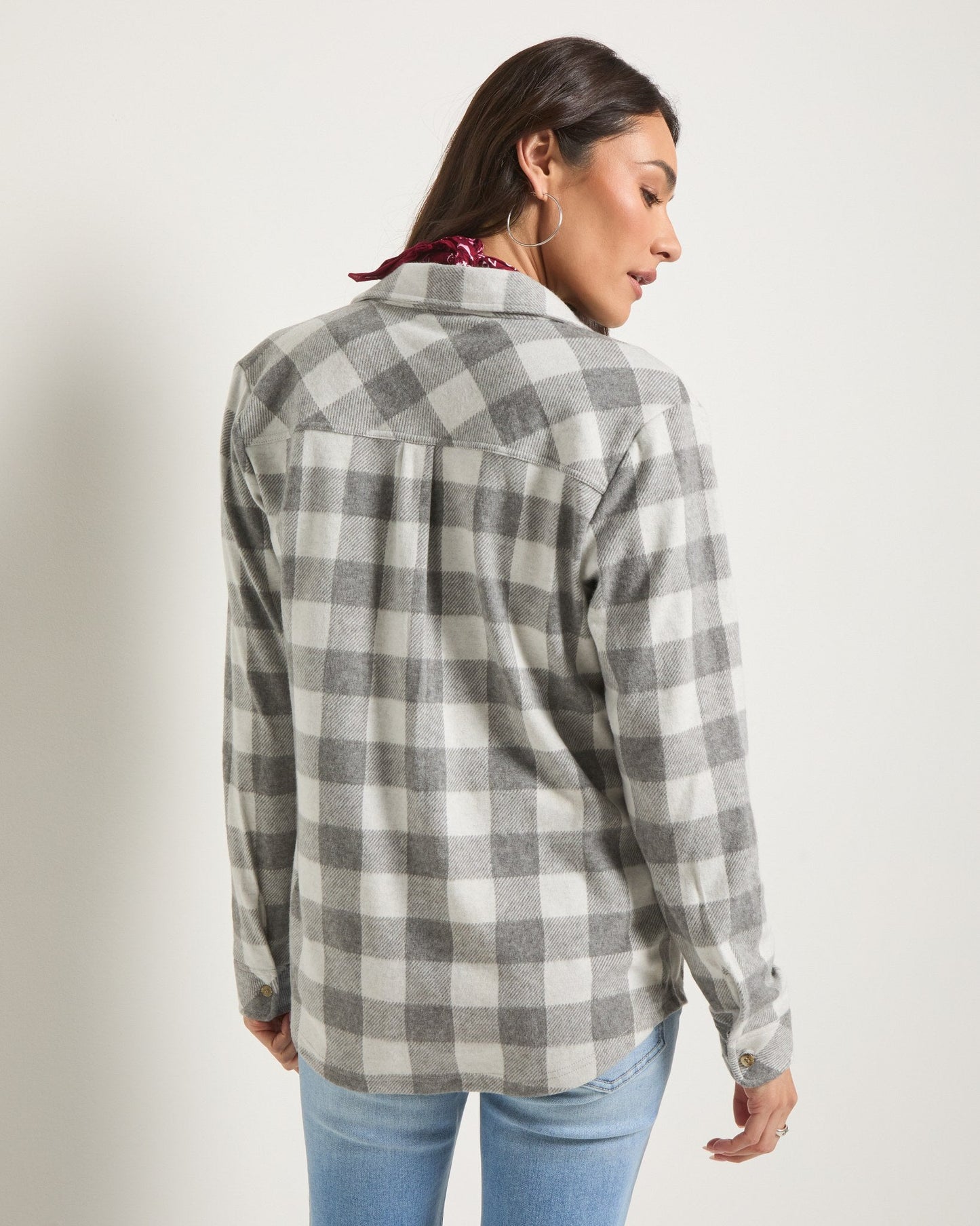 Sunset Plaid Knit Top
