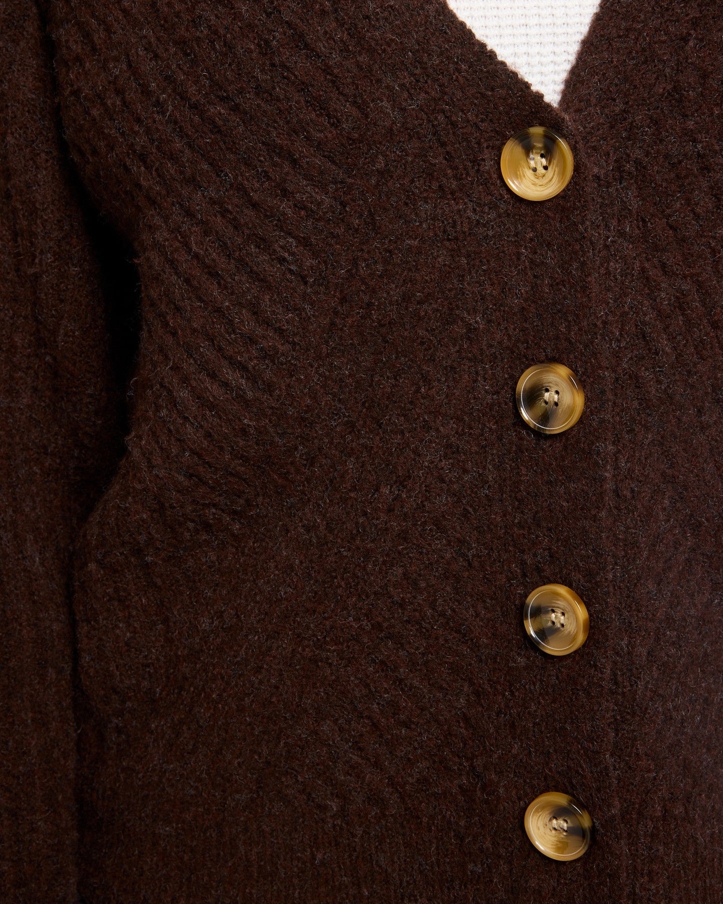 Plus Size Button Front V-Neck Cardigan