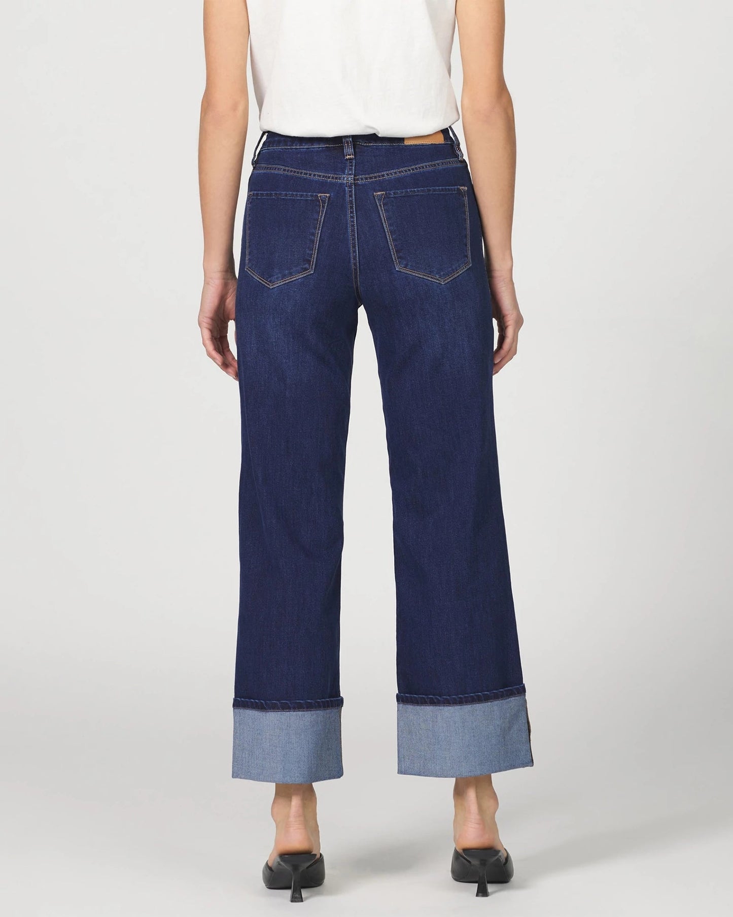 Holly High Rise Cuffed Straight Leg Jeans