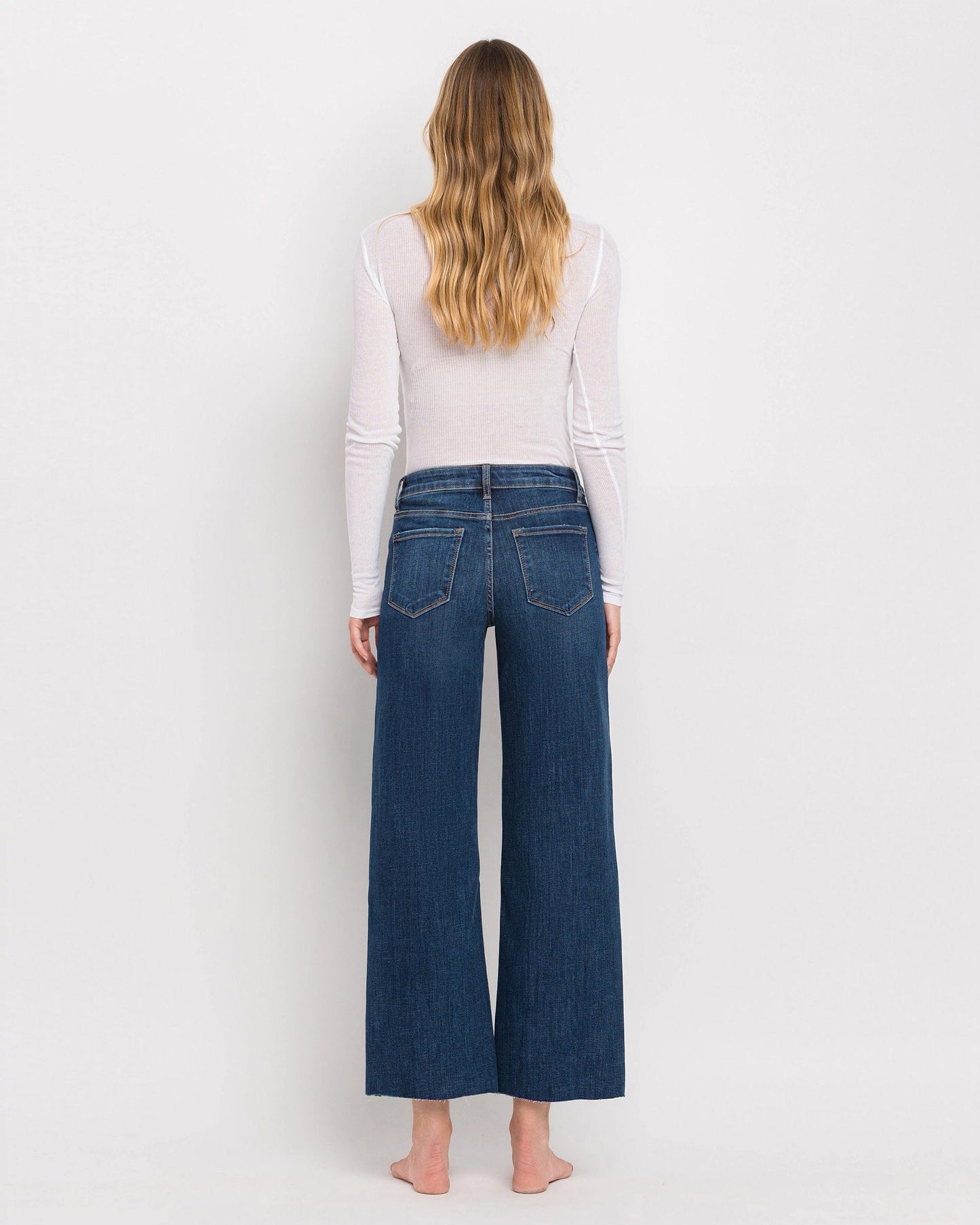 Mid Rise Wide Leg Jeans