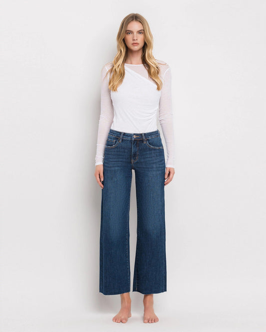 Mid Rise Wide Leg Jeans