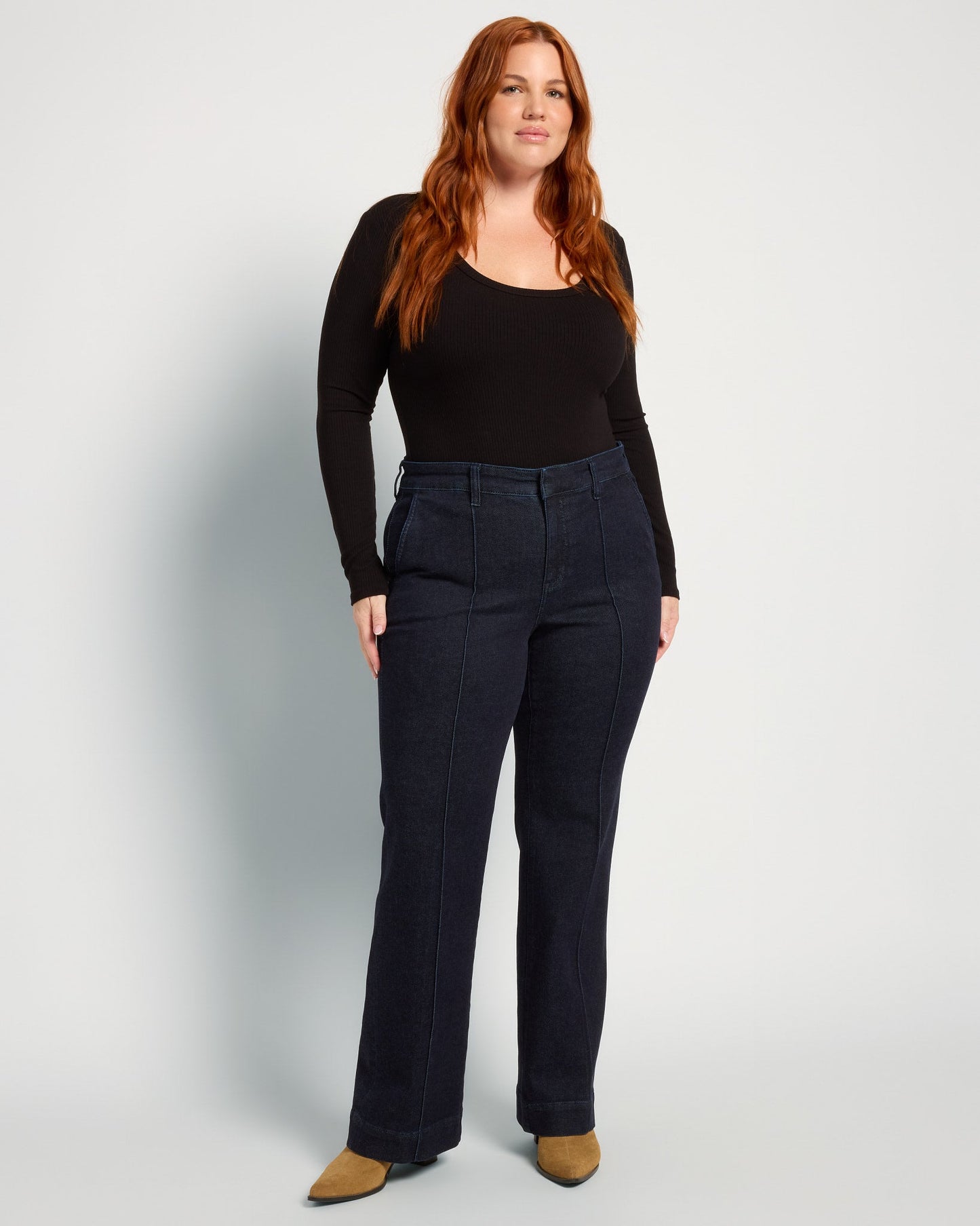 Plus Size Trouser Boot with Pintucks