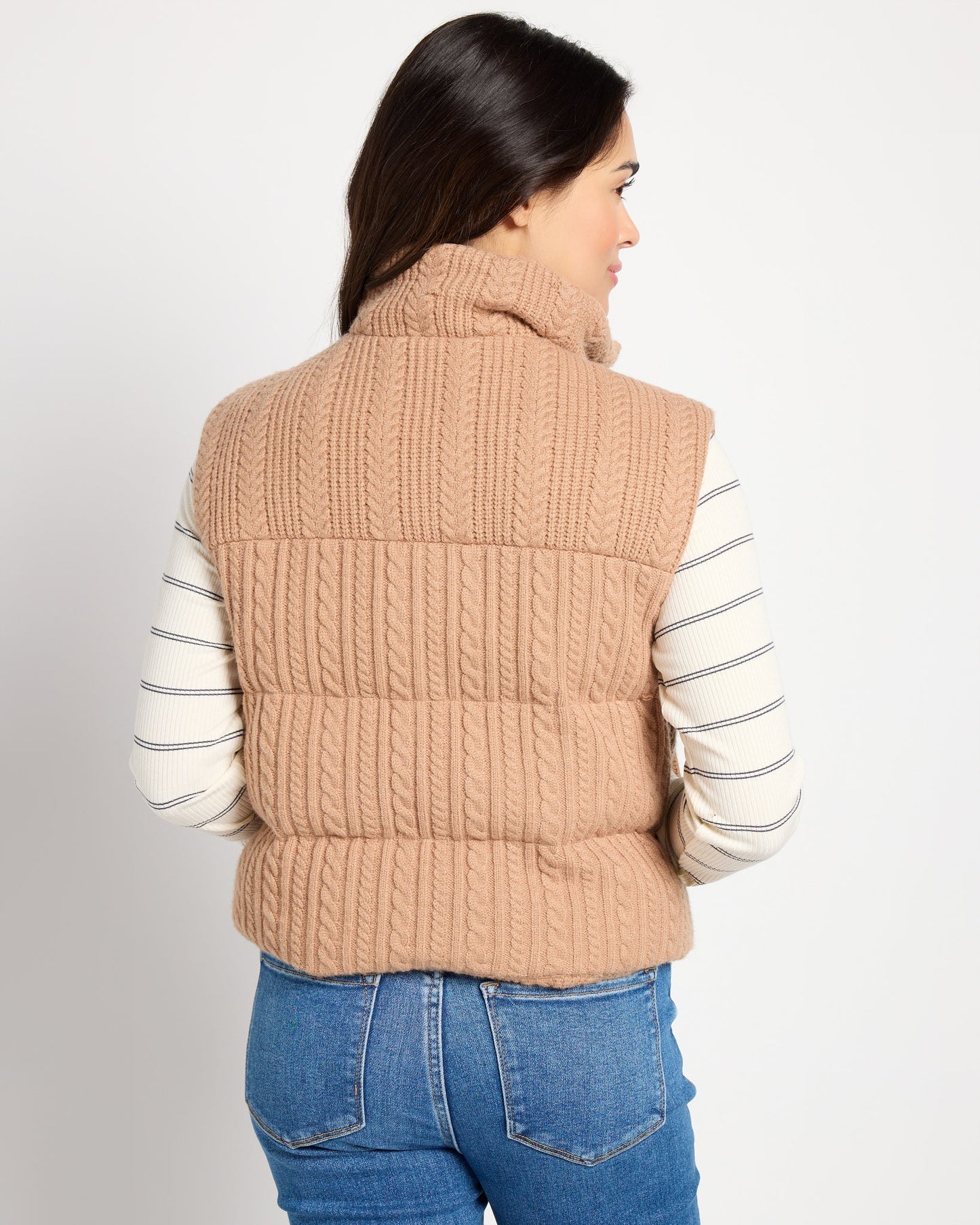 Stormi Cable Knit Puffer Vest
