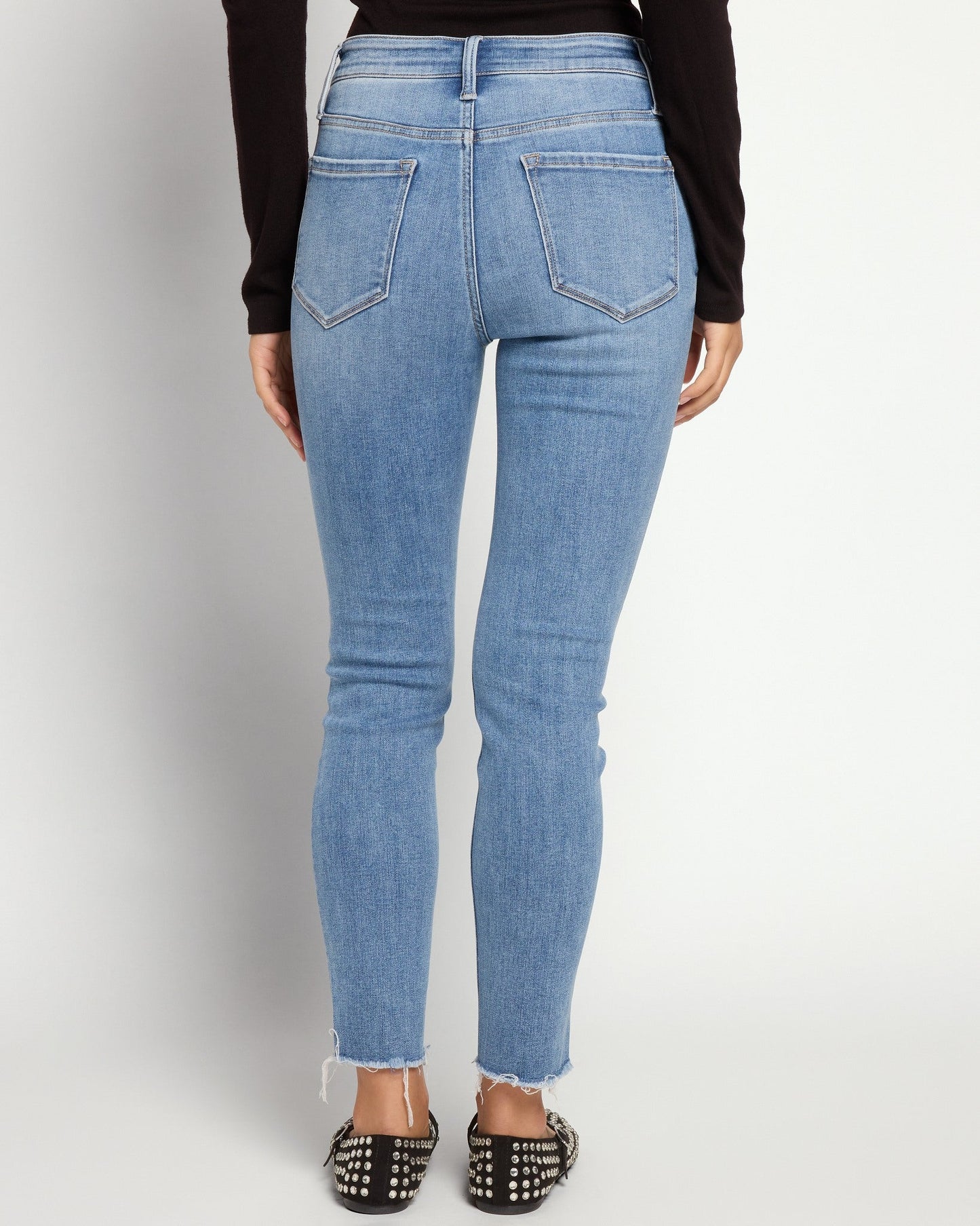 Mid Rise Crop Skinny Jeans