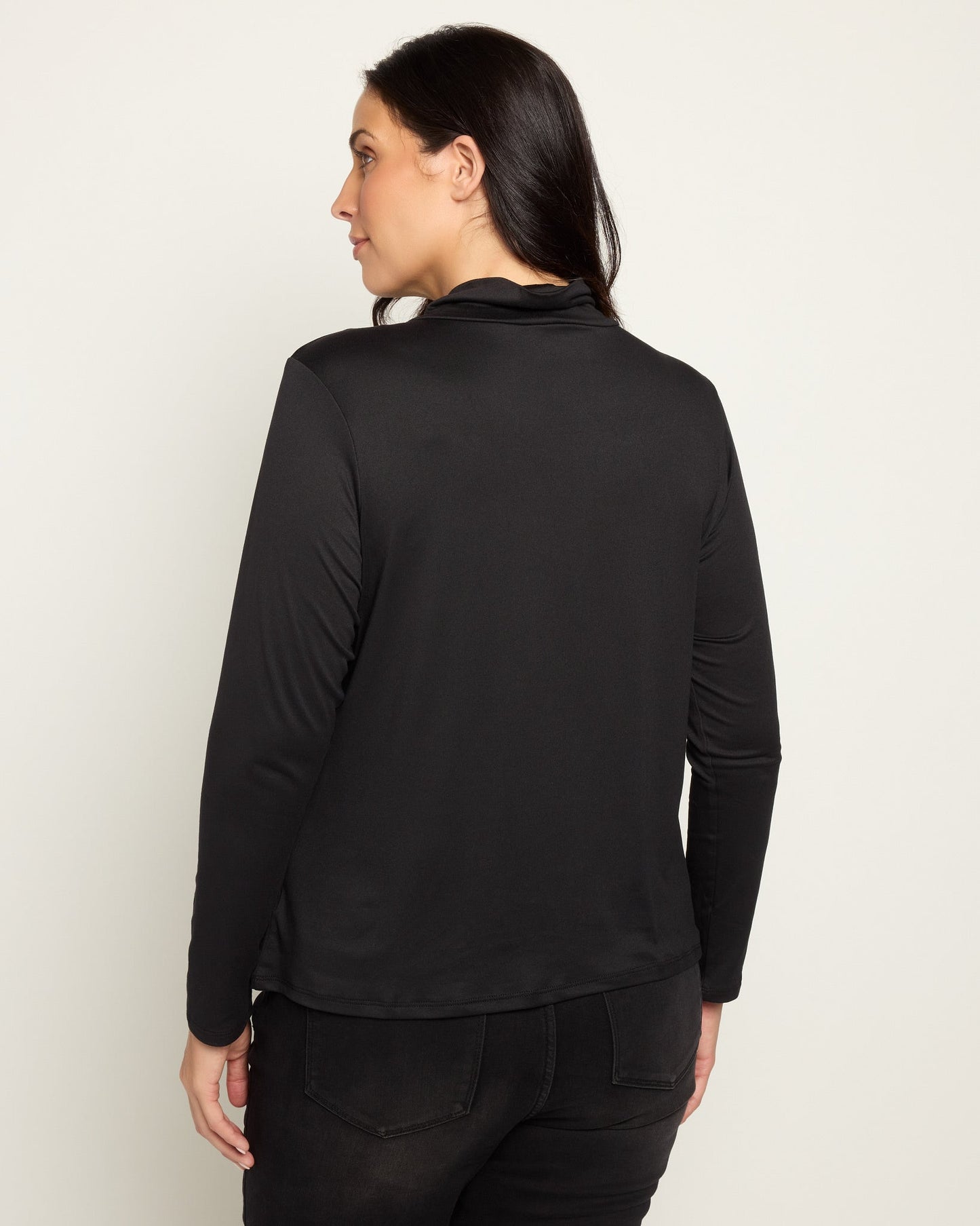 Plus Size Long Sleeve Butterknit Mock Neck Top