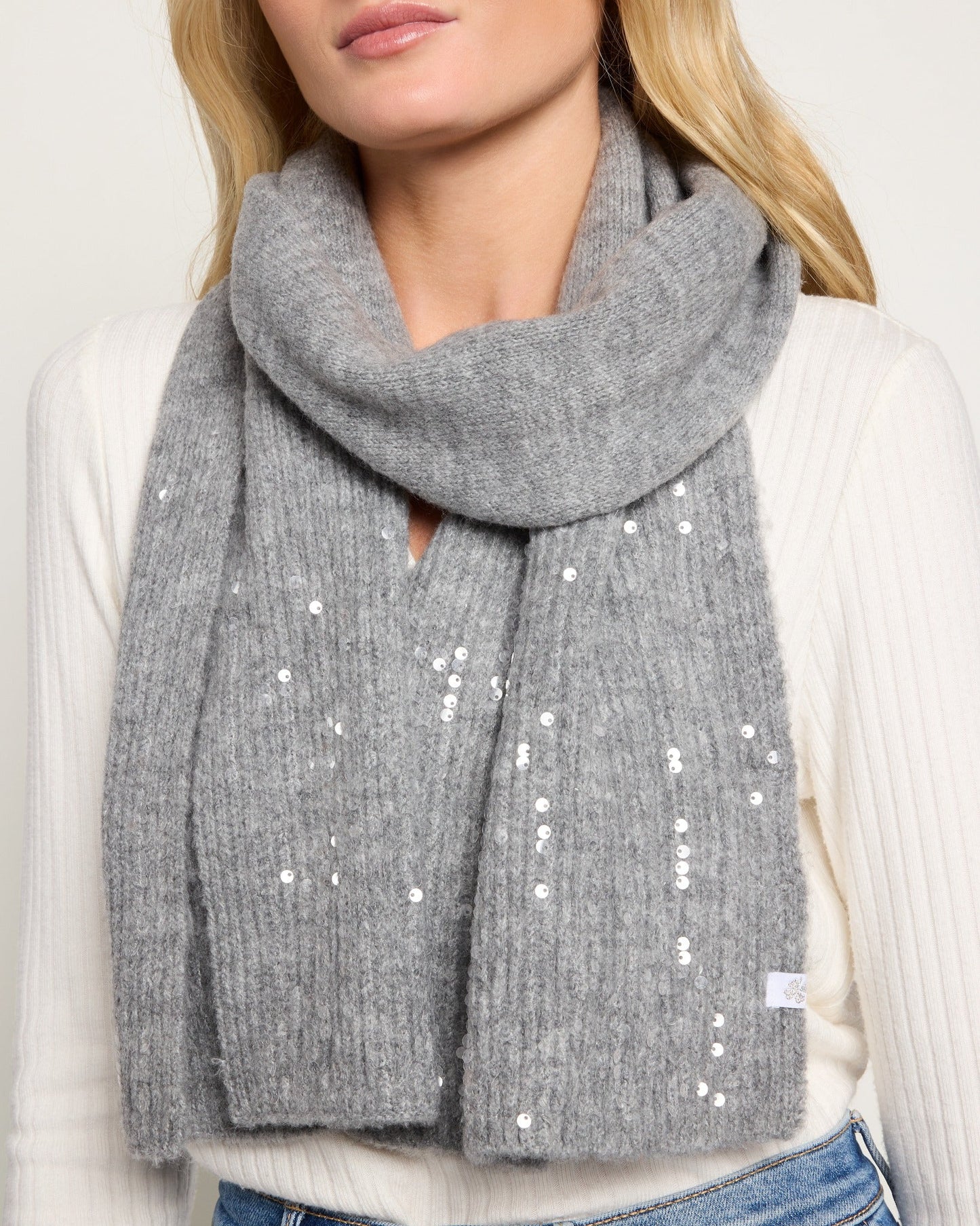 Shimmer Sequin Knit Scarf