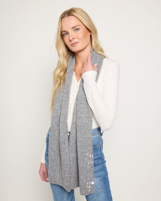 Shimmer Sequin Knit Scarf