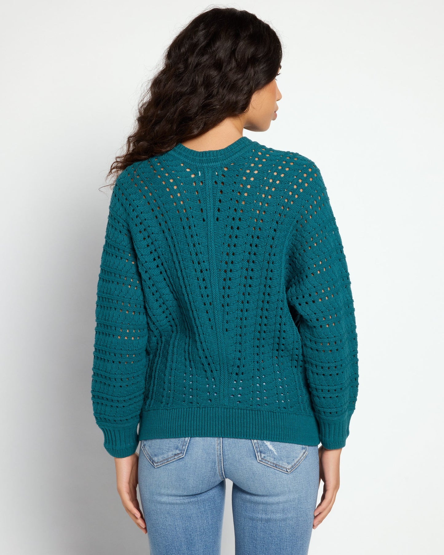 Vertical Knit Batwing Pullover