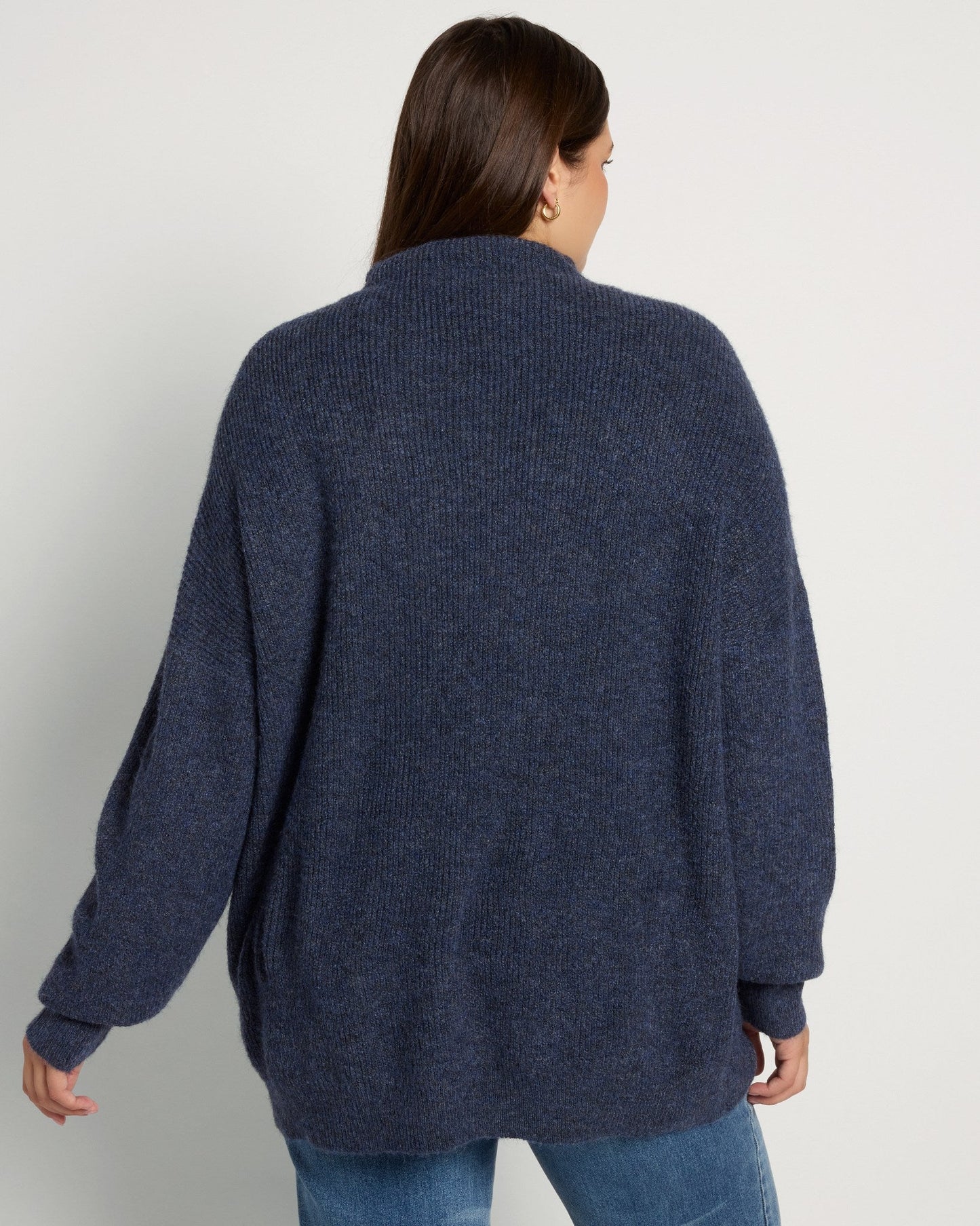 Plus Size Desert Rose Funnel Neck Sweater